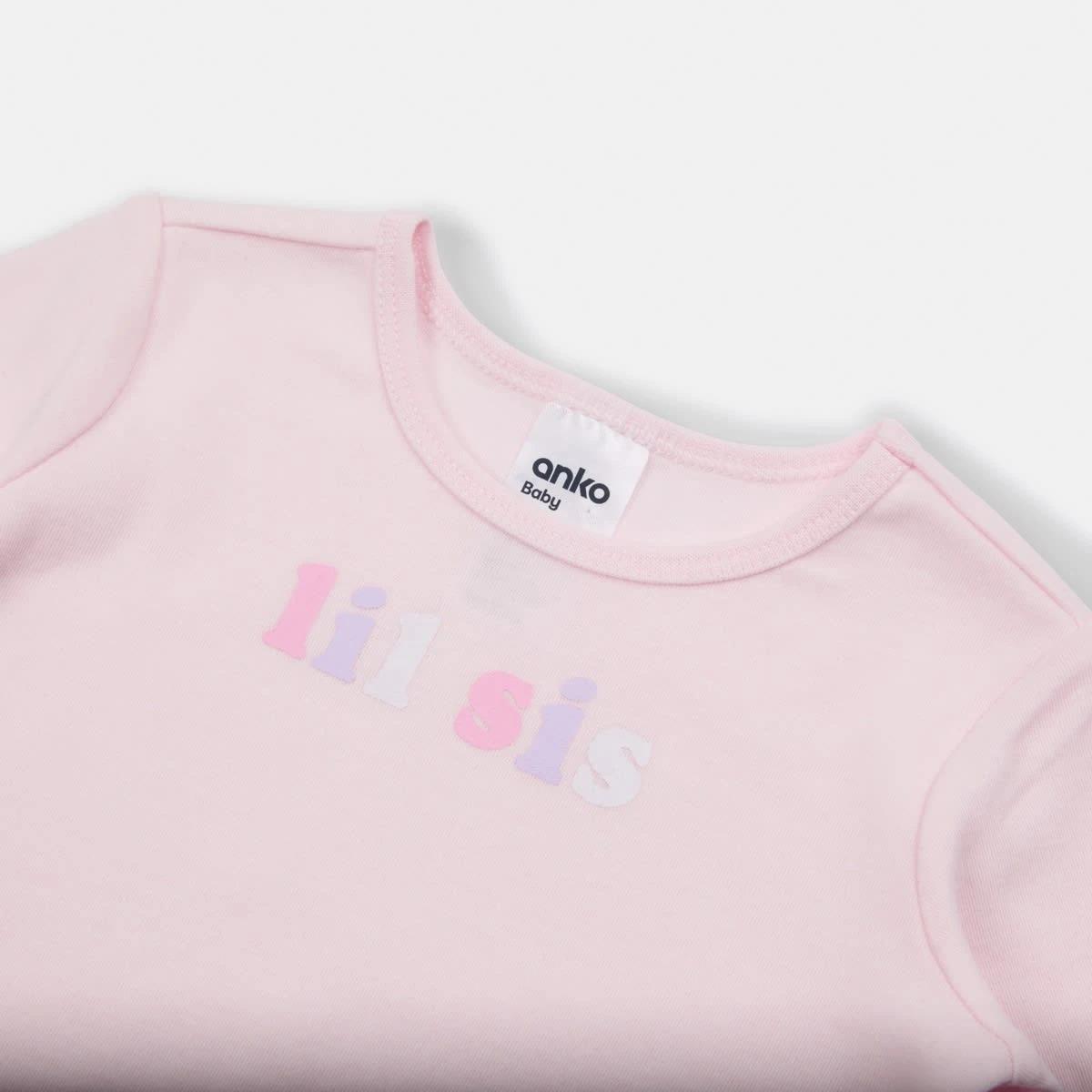 3 Long Sleeve Print Bodysuit Lil Sis, 3 of 4
