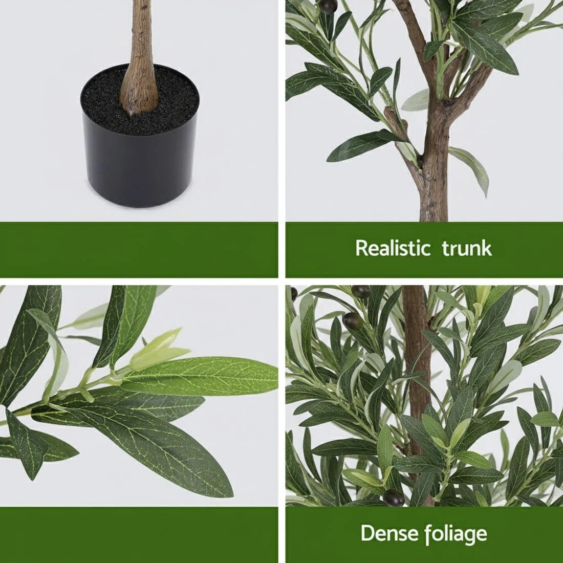 9 Artiss 155cm Artificial Olive Tree Faux Trees Indoor Decor Artificial Plants Lifelike Plant - Green, 9 of 9