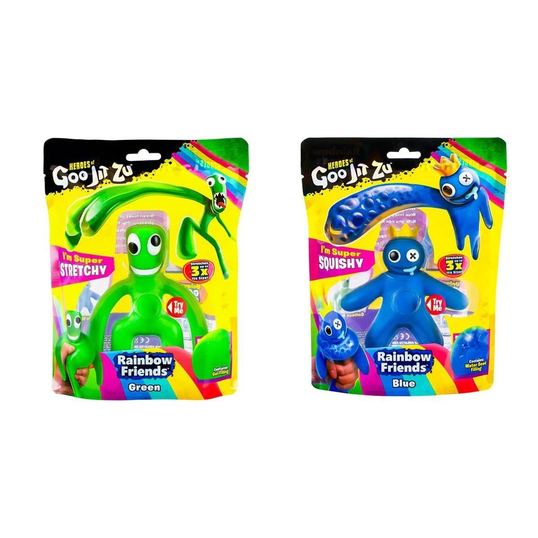 1 Heroes of Goo Jit Zu Goo Rainbow Friends Blue or Green Squishy Stretchy Toy Figure - Assorted, 1 of 5
