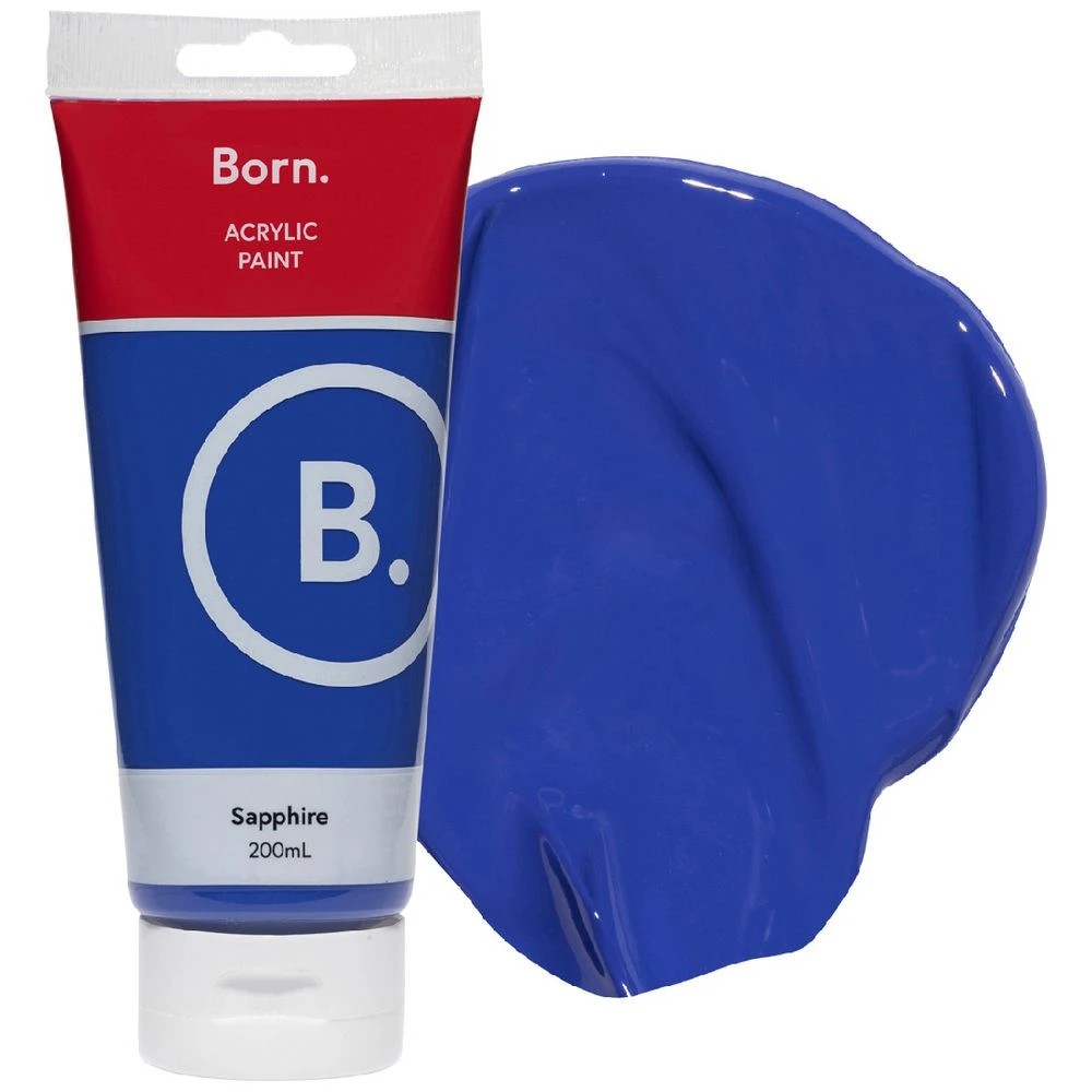 1 Born Acrylic Paint 200mL Sapphire, 1 of 3