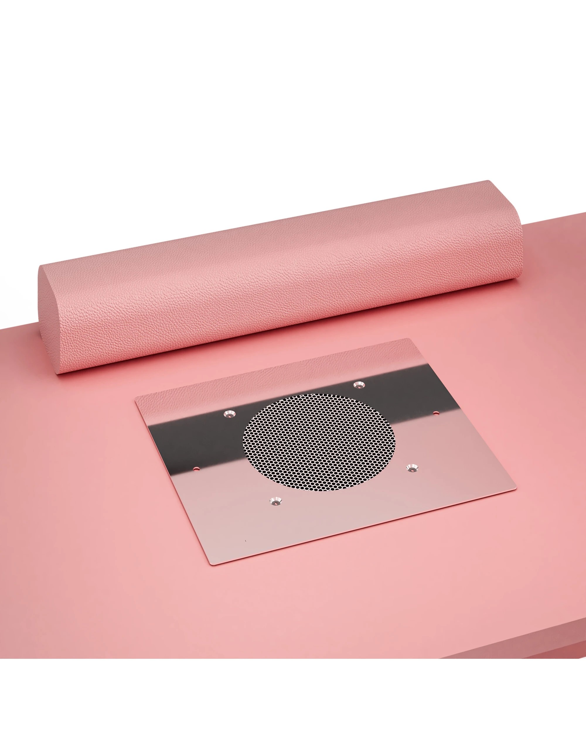 6 Advwin Manicure Table Dressing Nail Tech Desk with Dust Collector Rotating Reversible L-Shaped Salon Workstation - Pink, 6 of 8