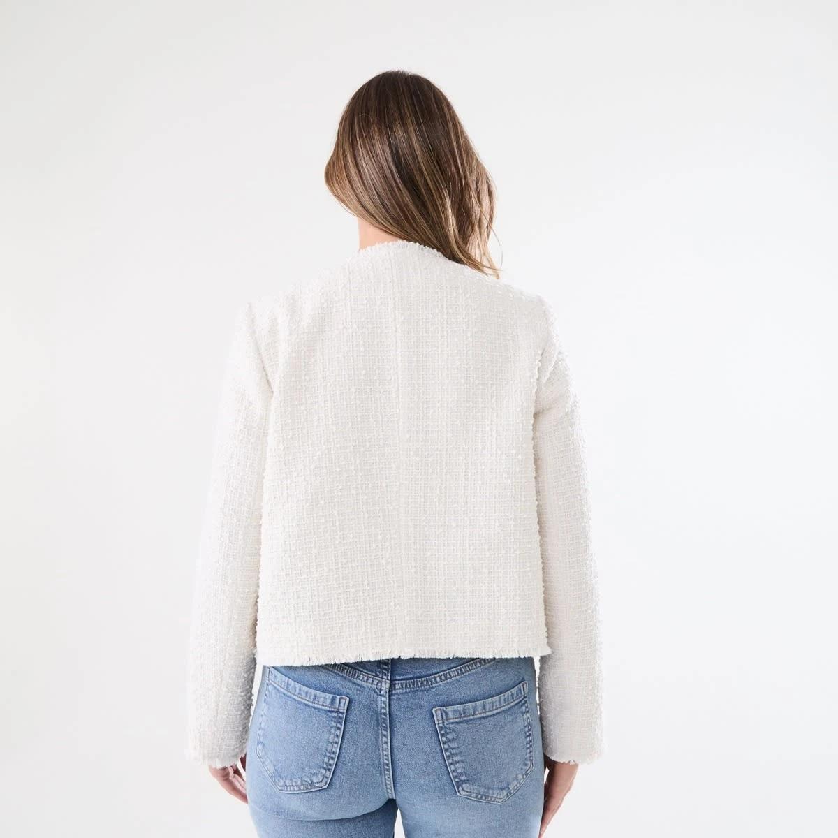 3 Fringed Boucle Jacket SNOW WHITE, 3 of 6
