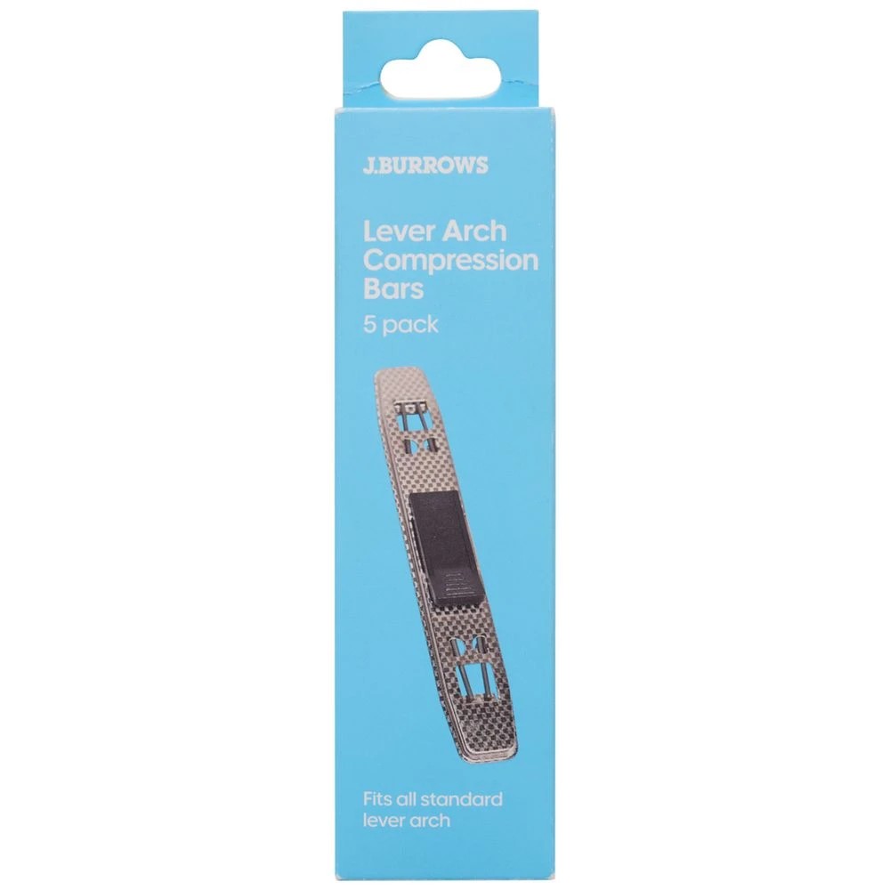 1 J.Burrows Lever Arch Compression Bars 5 Pack, 1 of 3