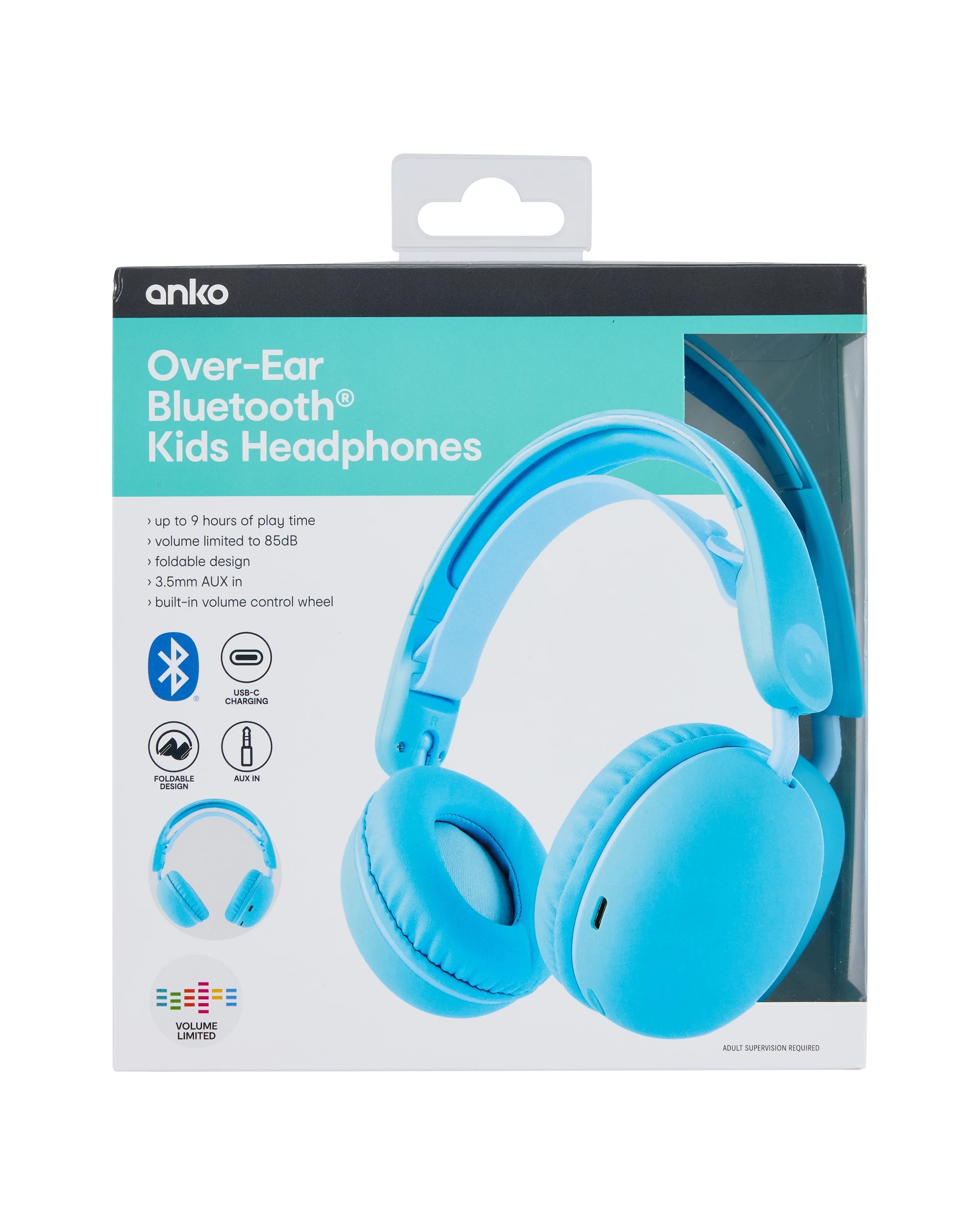 8 Kids Bluetooth Wireless Headphones - Blue, 8 of 9