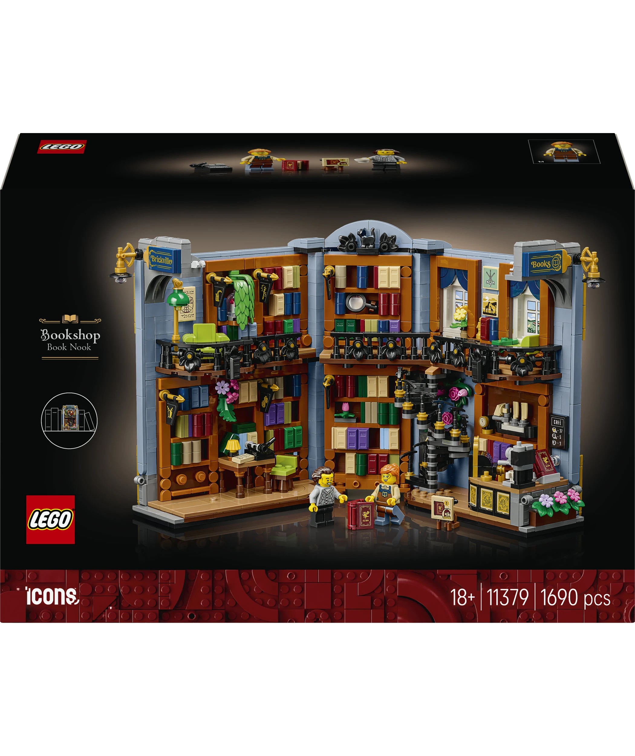 1 LEGO Icons Bookshop: Book Nook 11379, 1 of 11