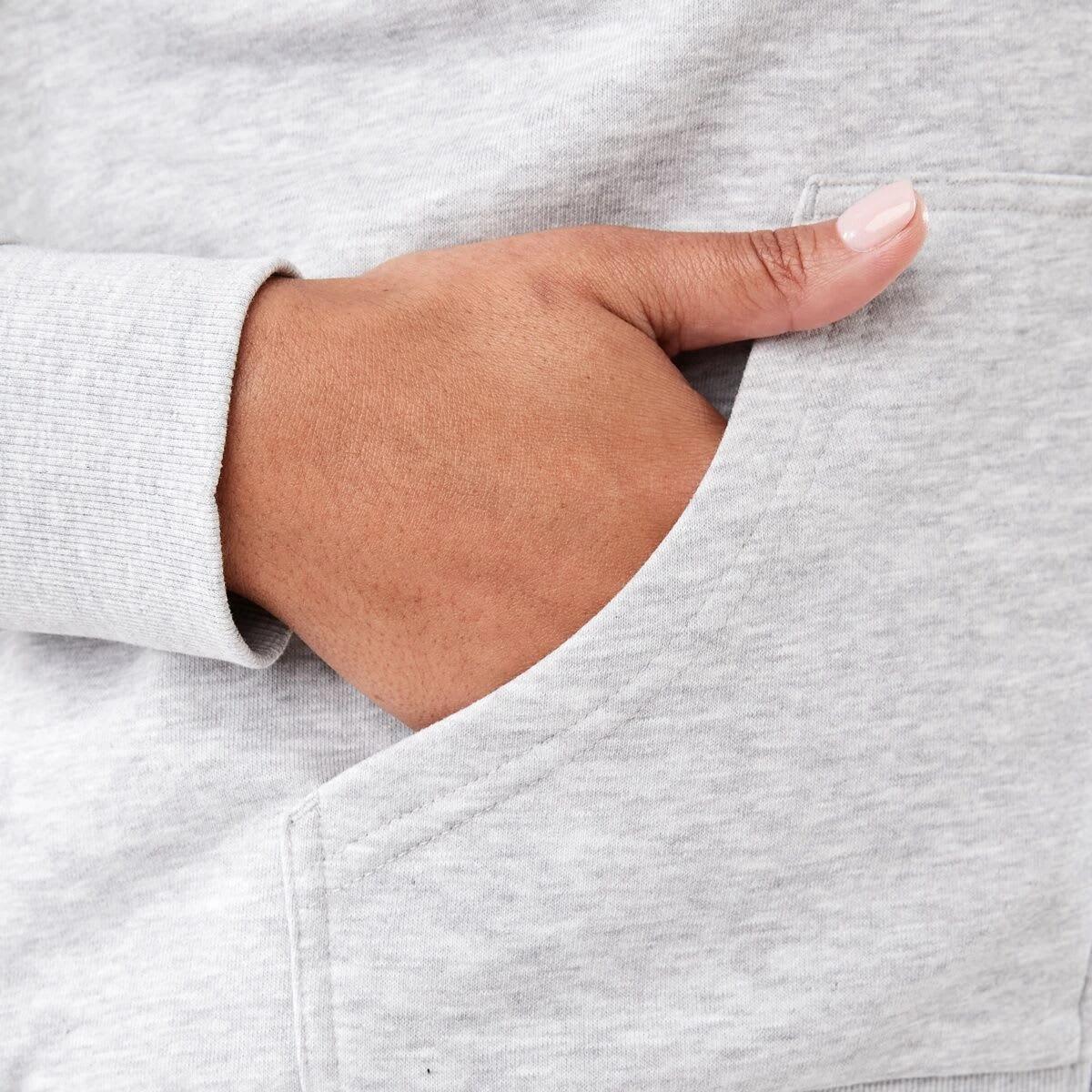 7 Active Womens Zip Through Hoodie SOFT GREY MARLE, 7 of 7