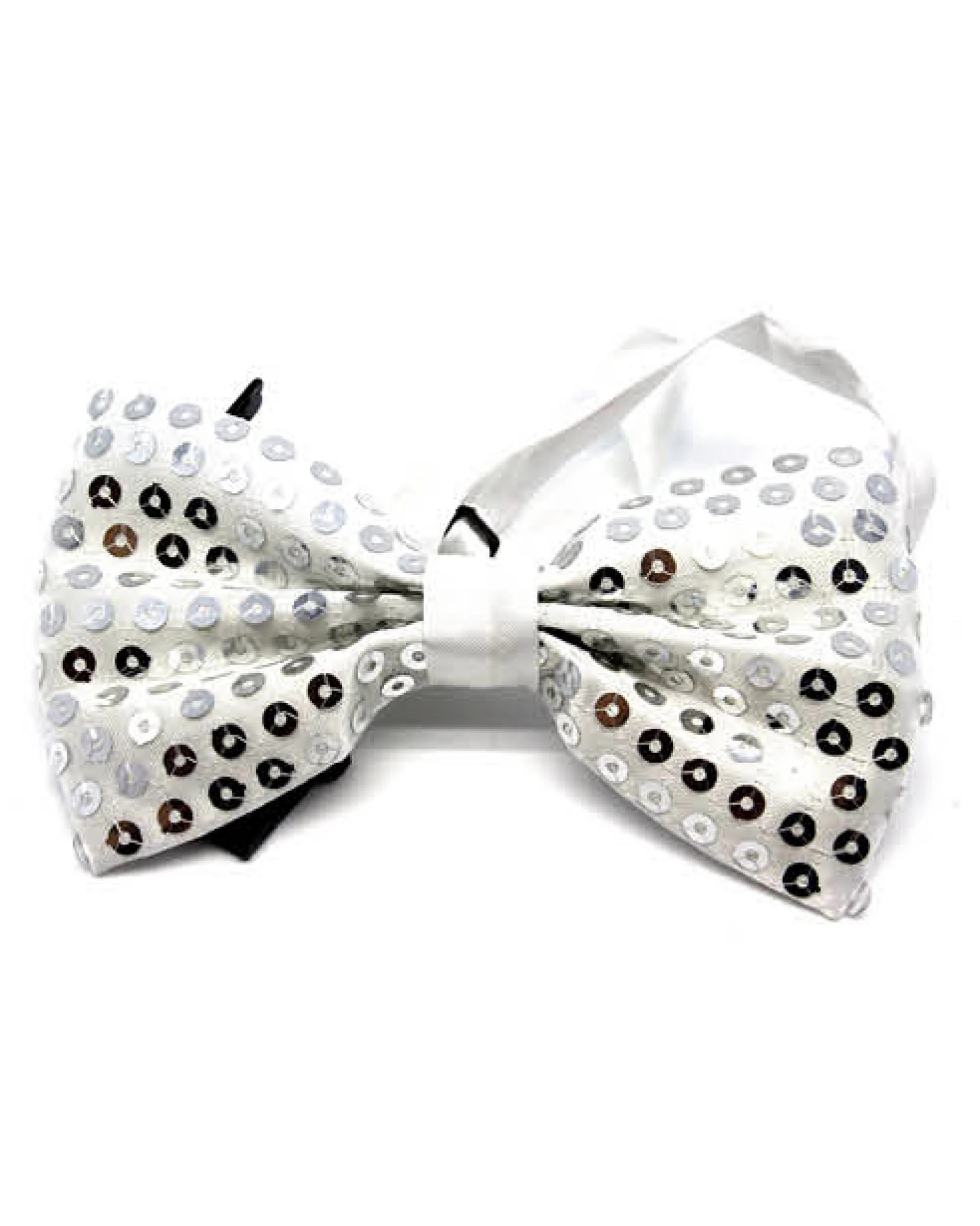 1 BR Costumes GLITTER SEQUIN BOW TIE Costume Fancy Dress Dance Fancy Shiny Party Bowtie Silver - One Size - Silver, 1 of 1