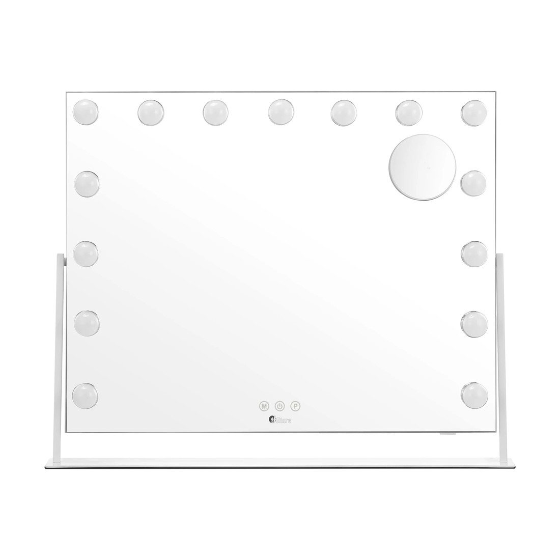 6 Oikiture Led Makeup Mirror Bluetooth Rotation 62x50cm Hollywood Vanity Mirrors
 - White, 6 of 8