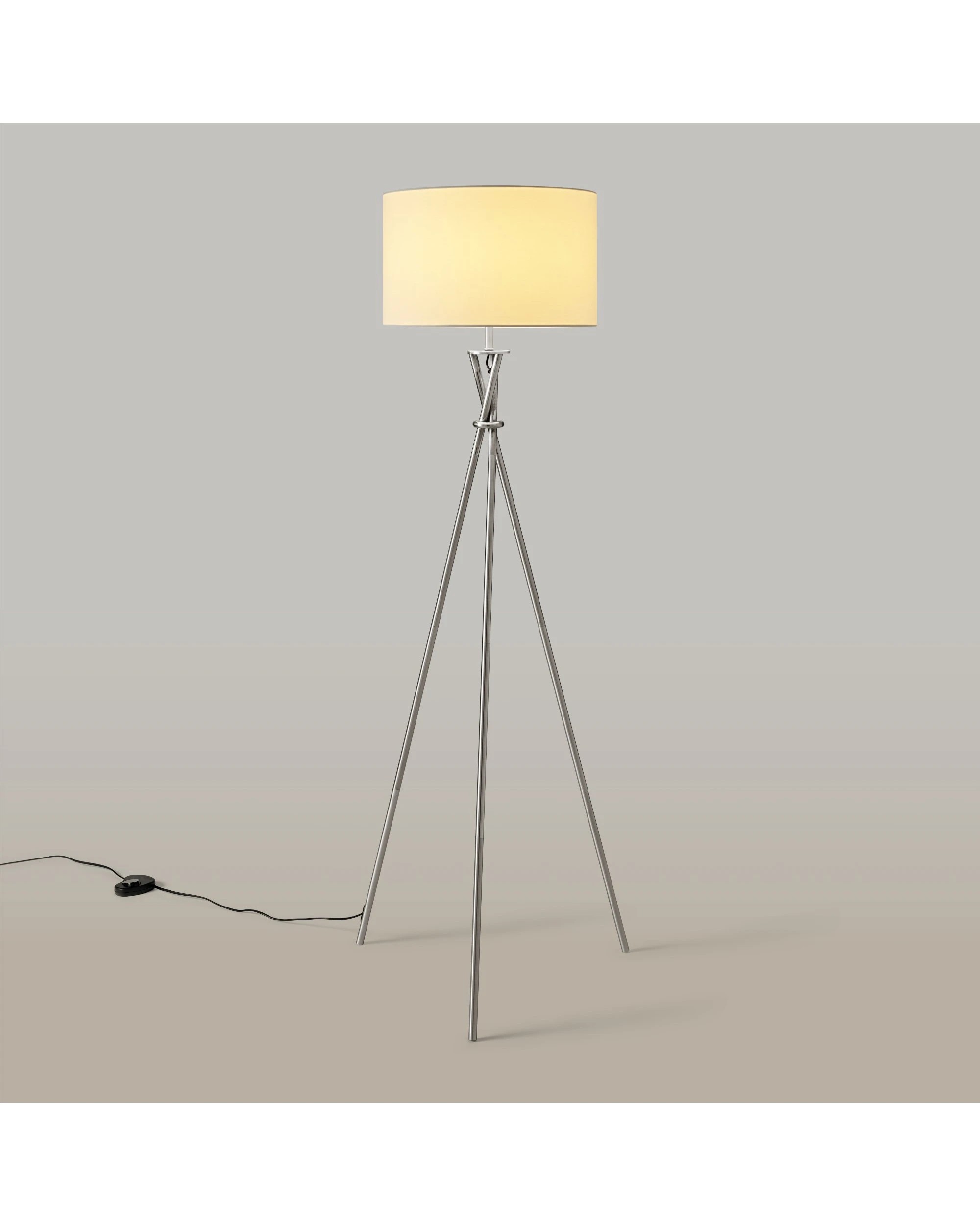 4 Sherwood Lighting Art Deco Tripod Floor Lamp - Silver, 4 of 7