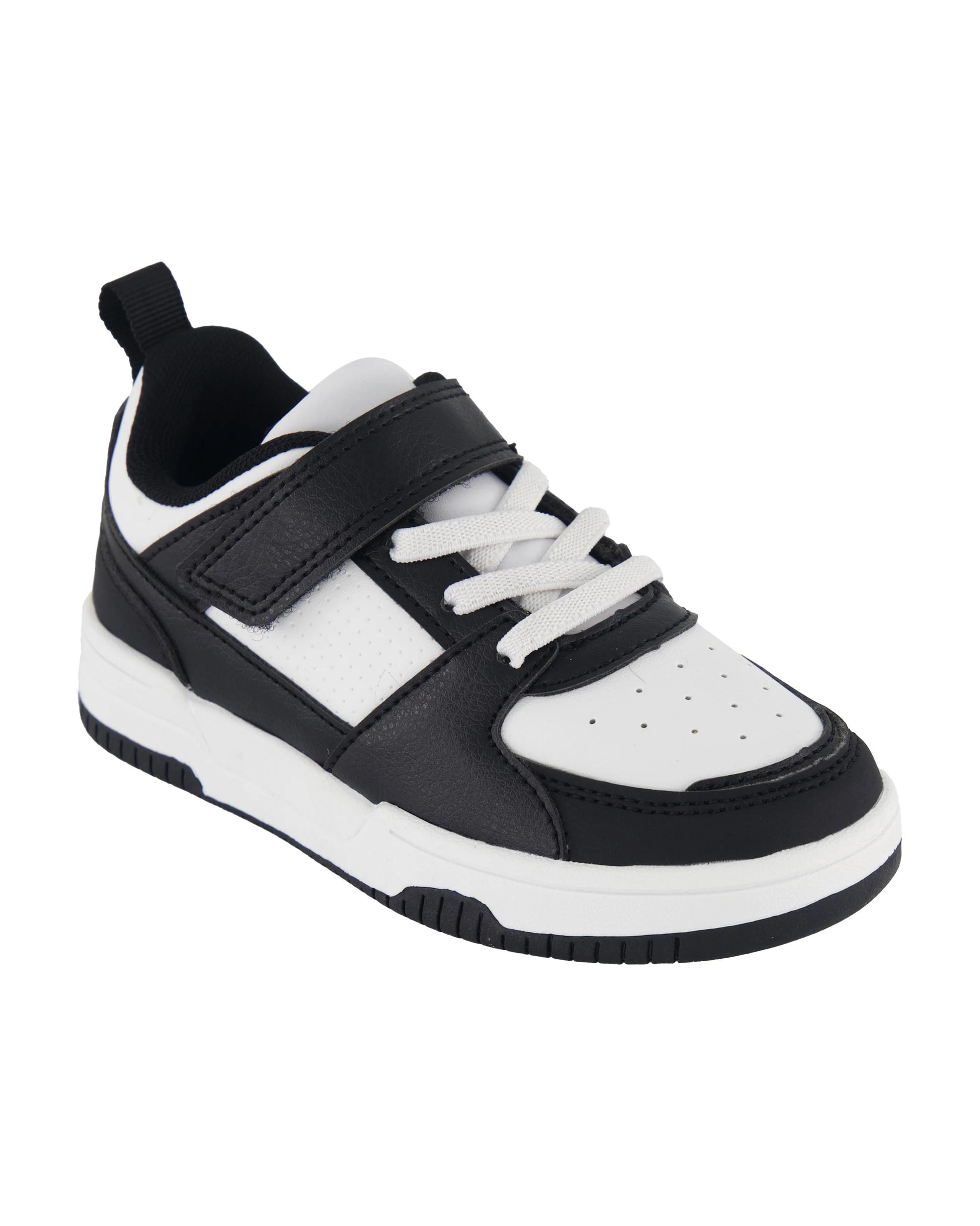 1 Junior Low Top Sneakers Blk Wht, 1 of 5