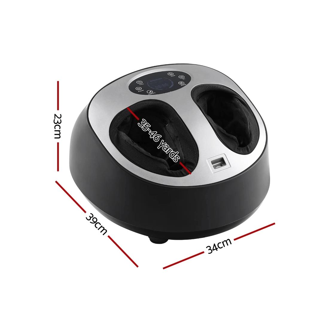 2 Livemor Kneading Heated Foot Massager Electric Massagers - Black, 2 of 6