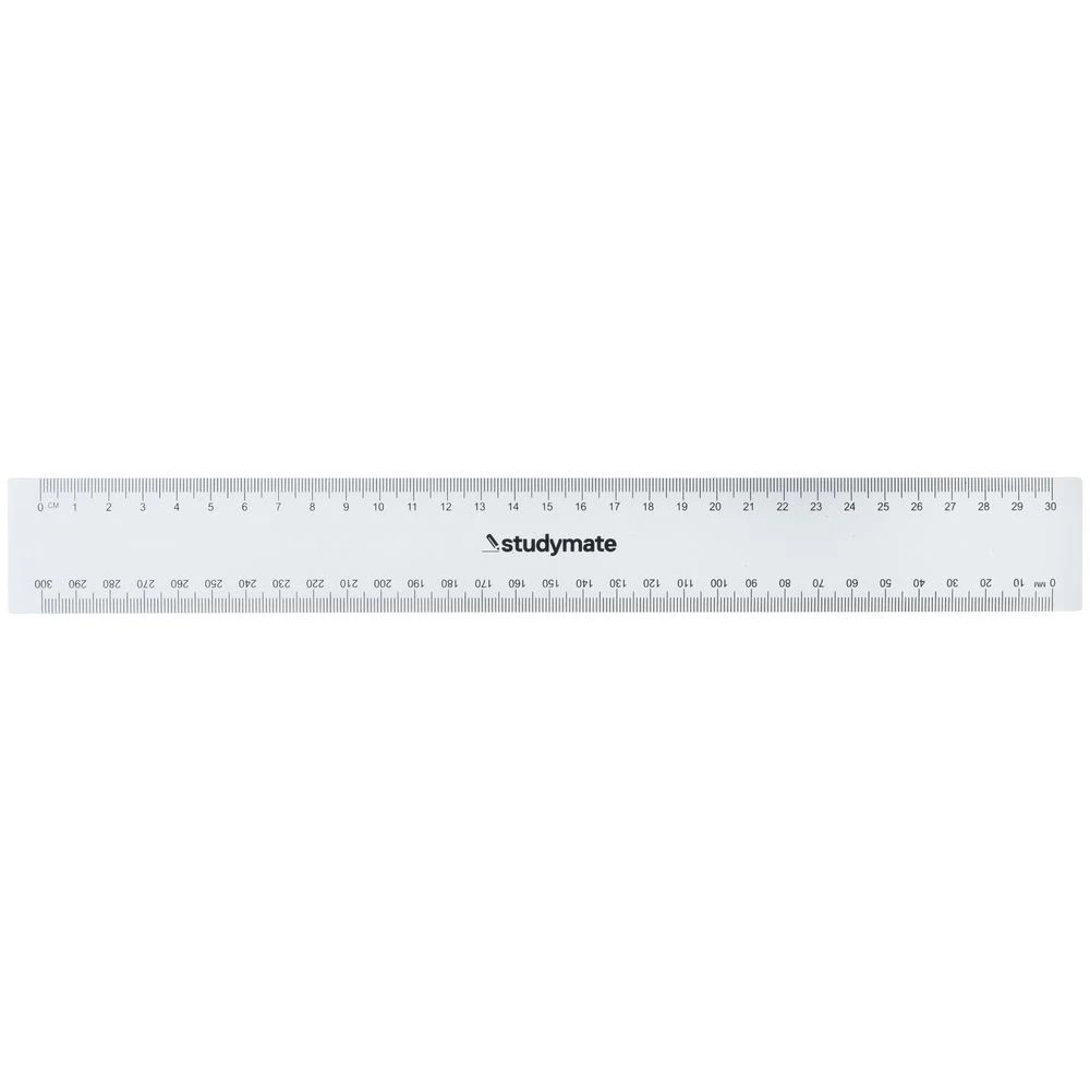 3 Studymate Plastic Ruler 30cm Clear, 3 of 3