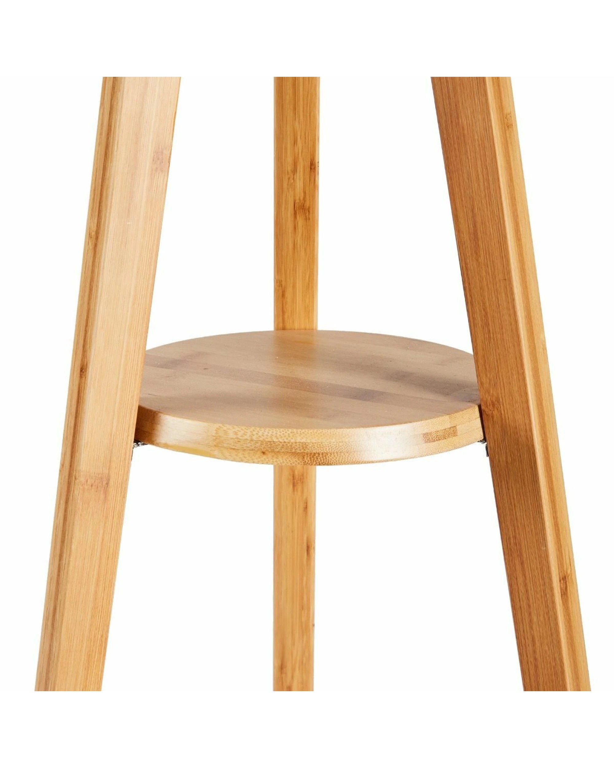 4 BR Home Bamboo Tripod Floor Lamp with Linen Shade, 4 of 8