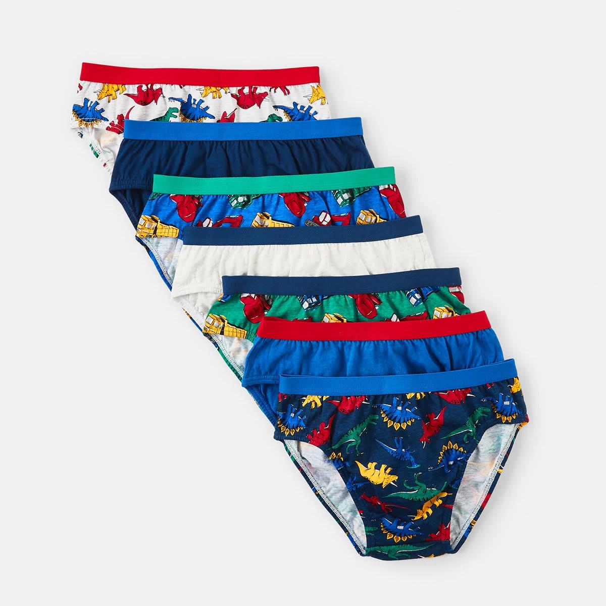 1 7 Pack Print Briefs Dino Truck, 1 of 10