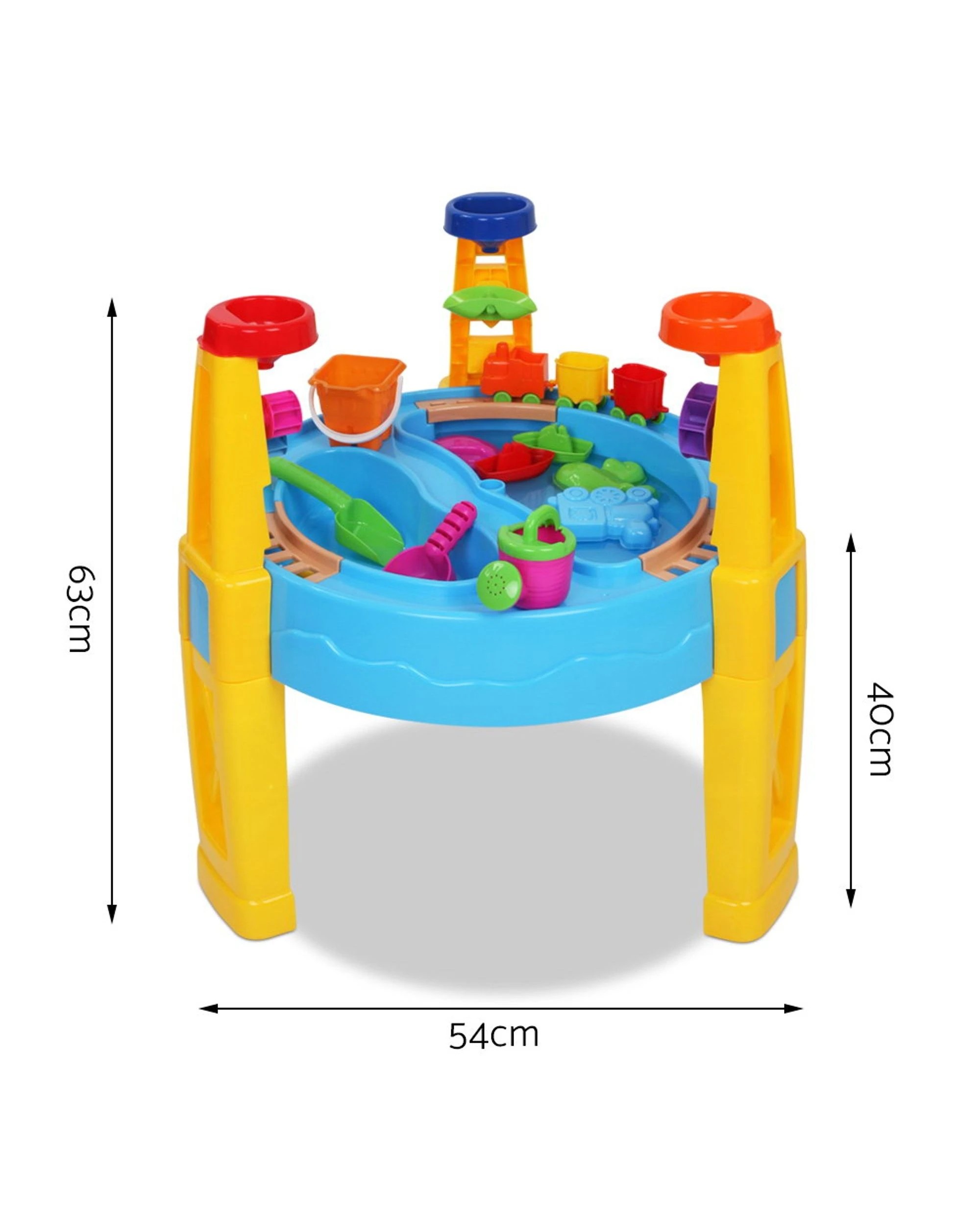 2 Keezi Kids Sandpit Pretend Play Set Durable Space Saving Modern Decor Easy Assembly Sturdy Versatile Easy Clean - Blue, 2 of 8