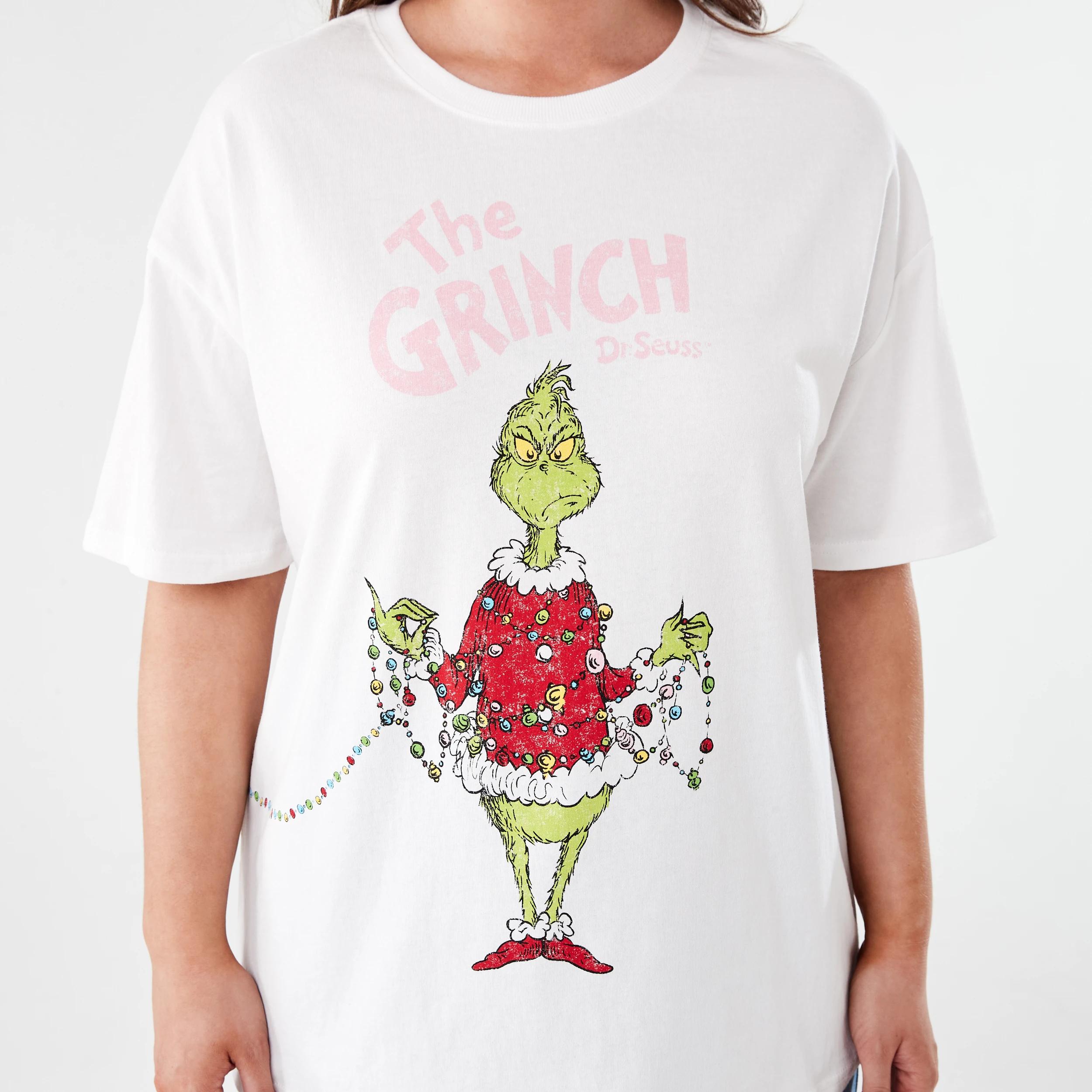 5 The Grinch License Short Sleeve Christmas T-shirt GRINCH SNOW WHITE, 5 of 6