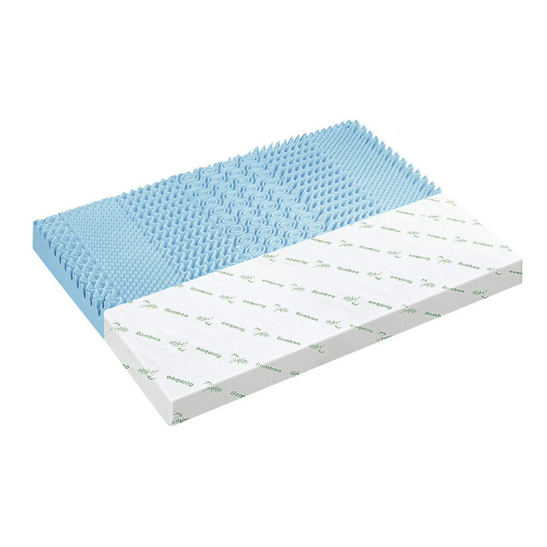 1 Starry Eucalypt Memory Foam Mattress Topper 7-Zone Cool Gel Bamboo 8cm, 1 of 10