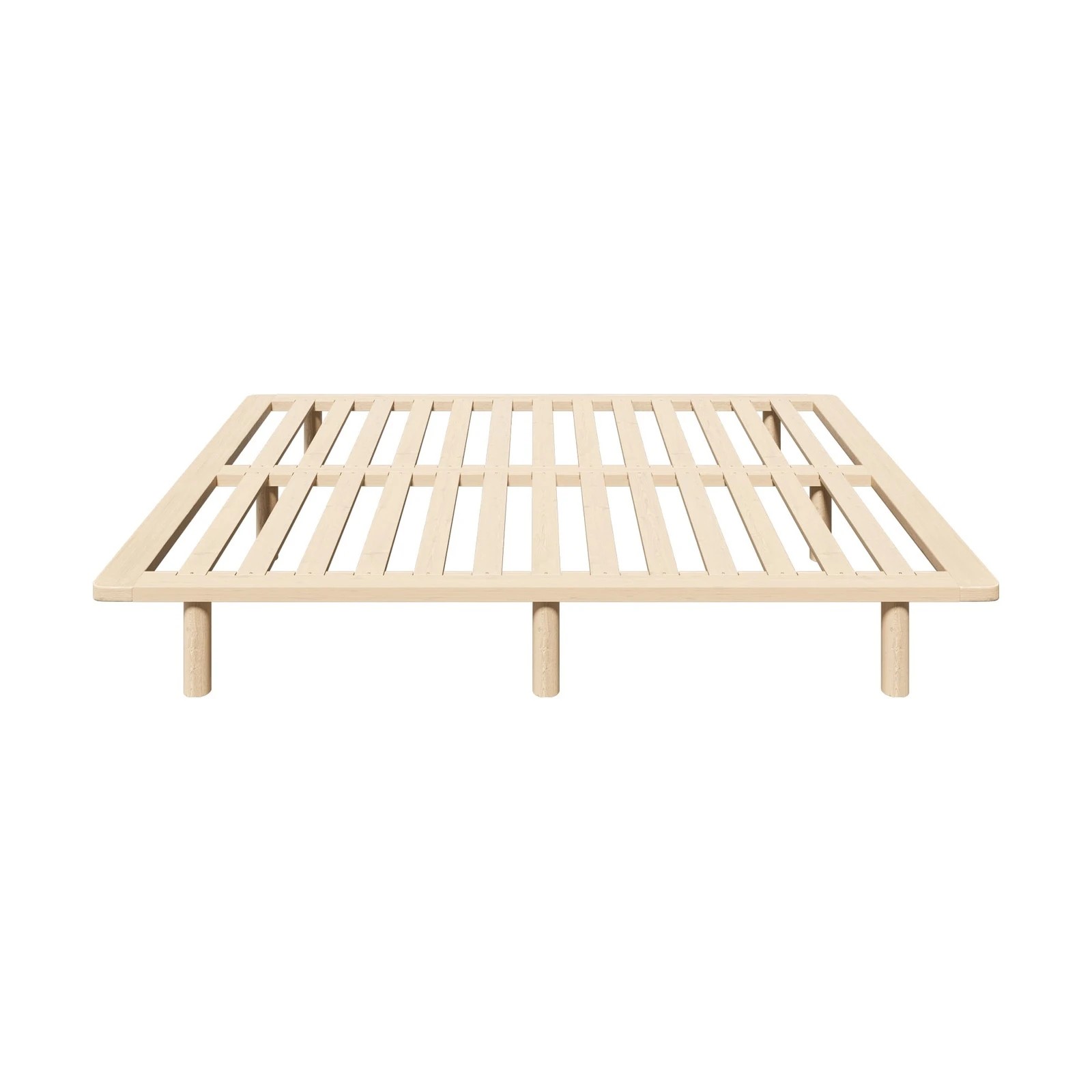 4 Oikiture Bed Frame King Size Wooden Bed Base Platform Timber
 - Natural, 4 of 10
