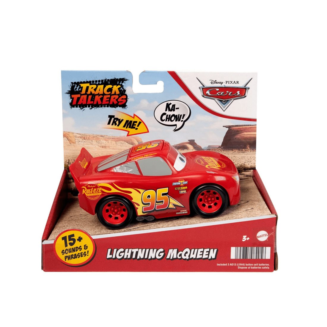 1 Mattel Disney Pixar Cars Track Talkers Lightning McQueen 5.5 inch Talking Car, 1 of 5