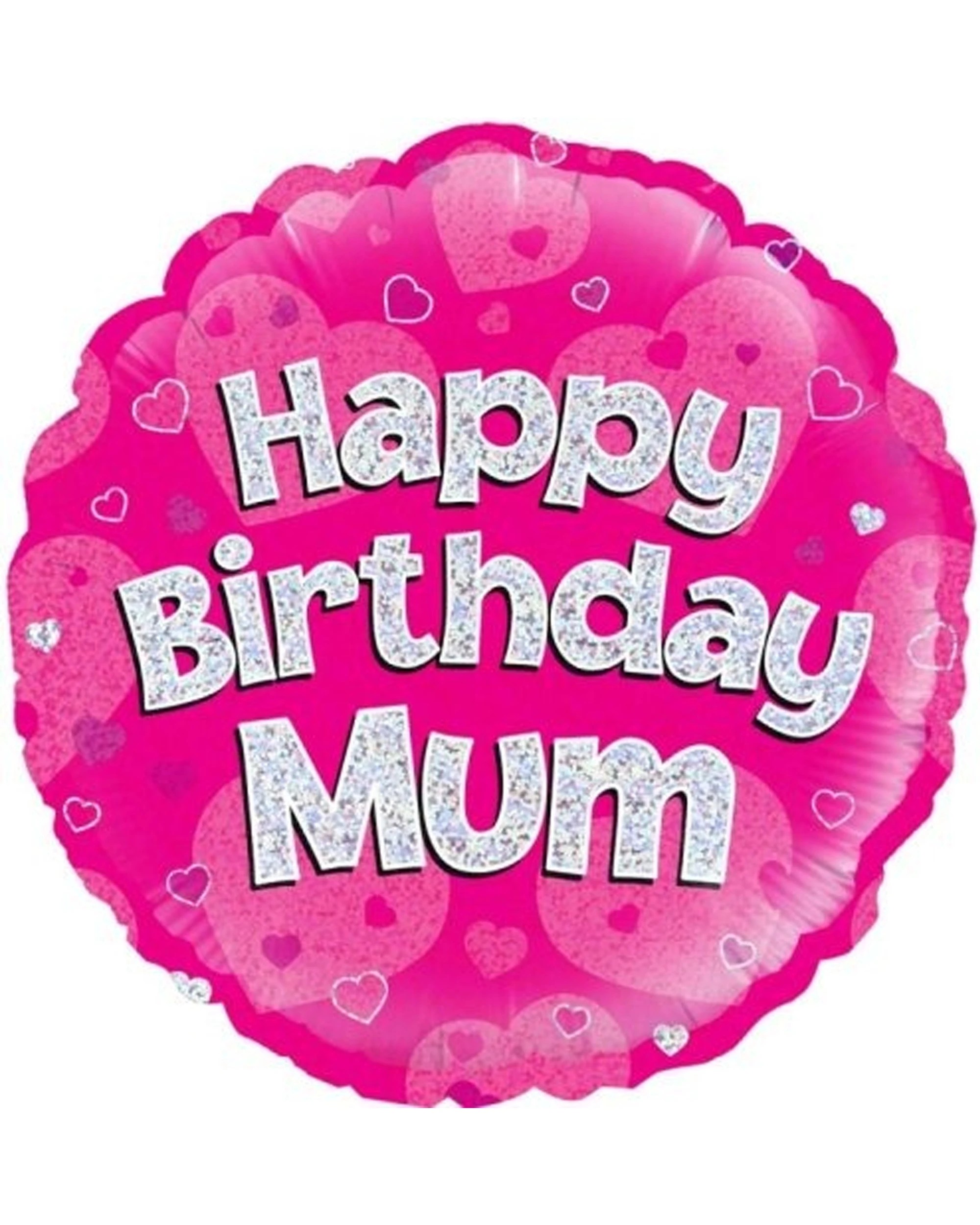 1 Alpen Foil Balloon Happy Birthday Mum Party Decoration 45cm - Pink, 1 of 1