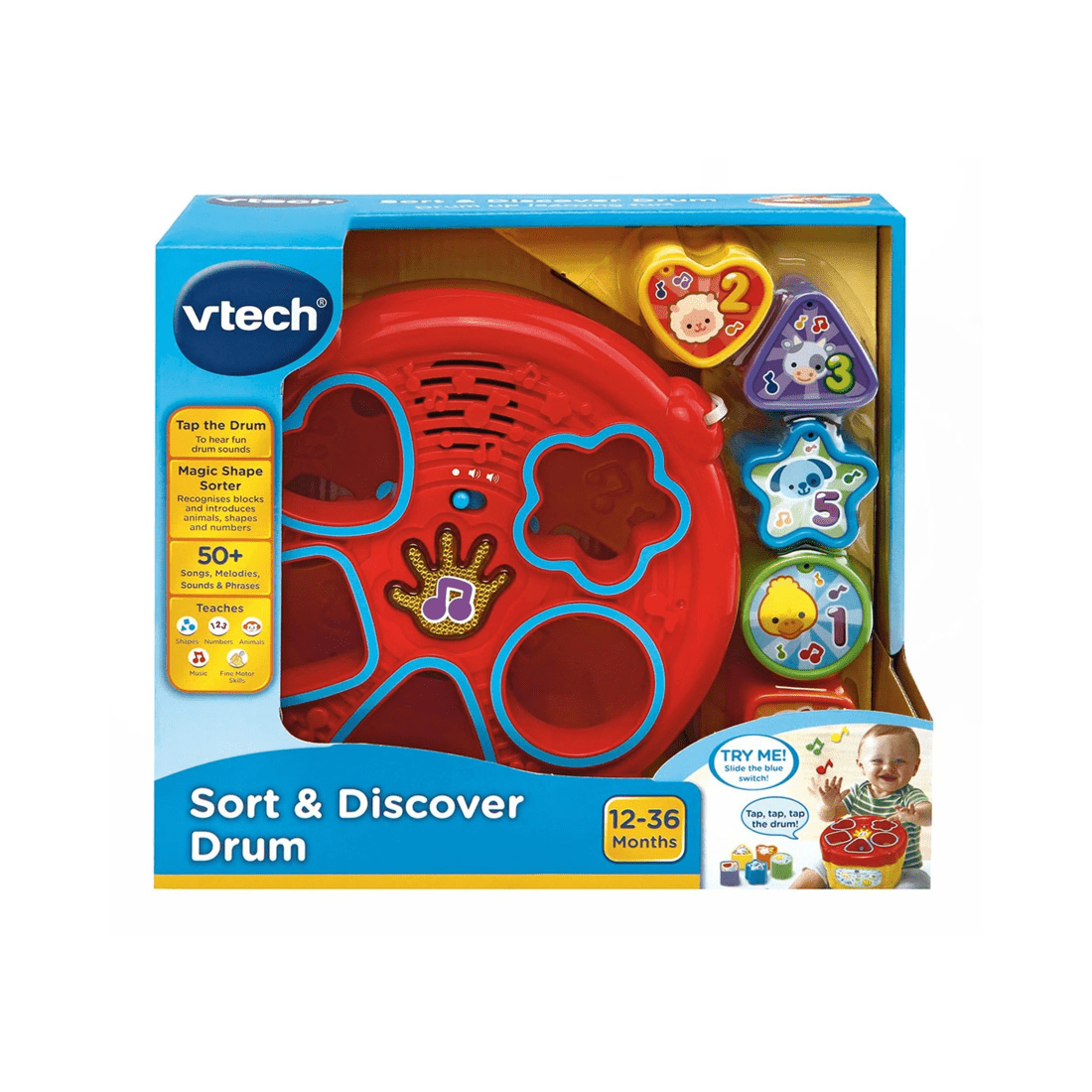 1 VTech Electronics VTech Sort and Discover Drum, 1 of 3