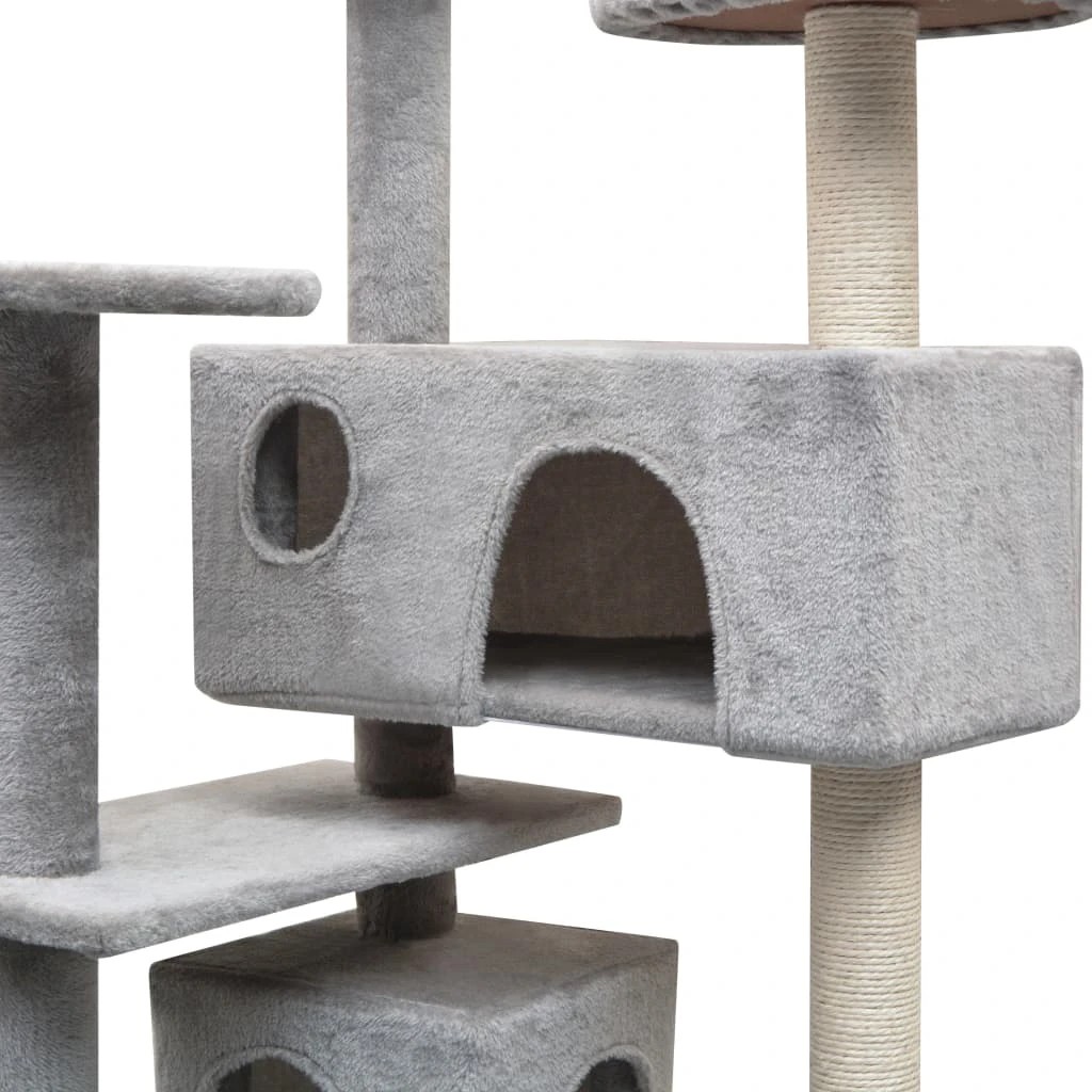 2 Vidaxl Cat Tree With Sisal Scratching Posts - Grey, 2 of 3