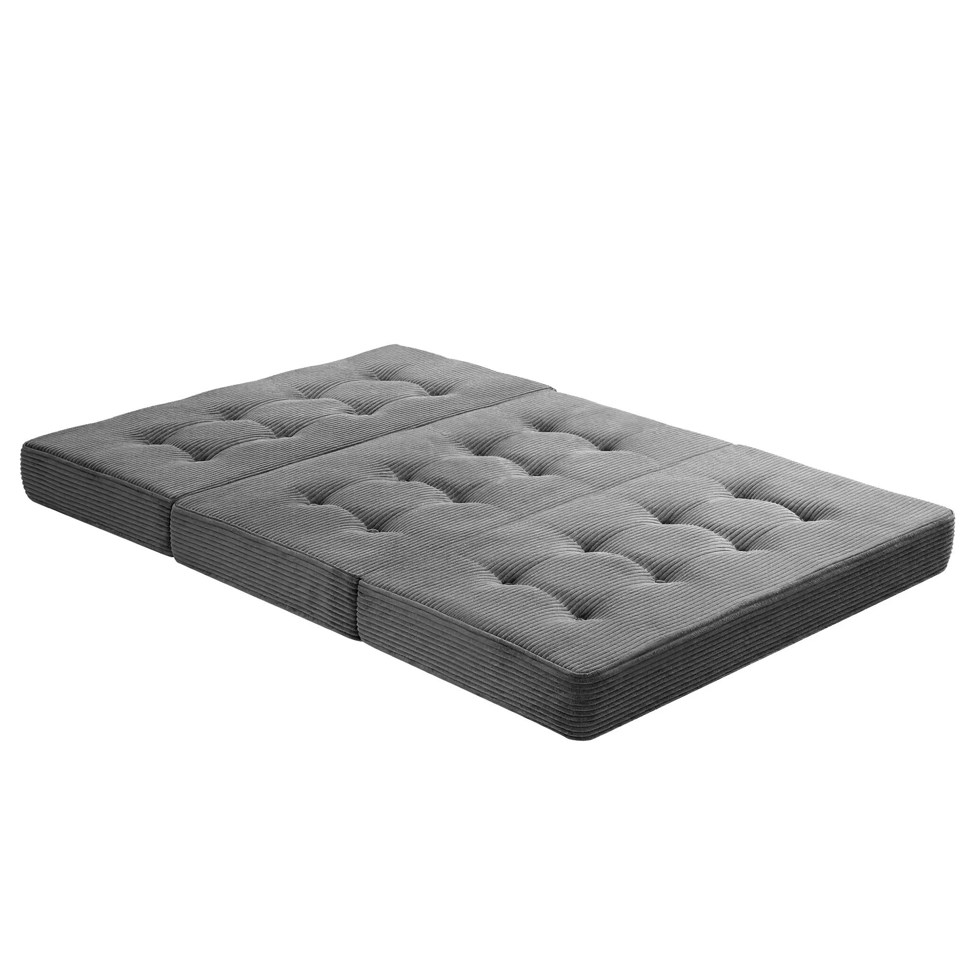2 Giselle Bedding Double Folding Mattress 15cm Foldable Foam Portable - Double Bed - Grey, 2 of 4