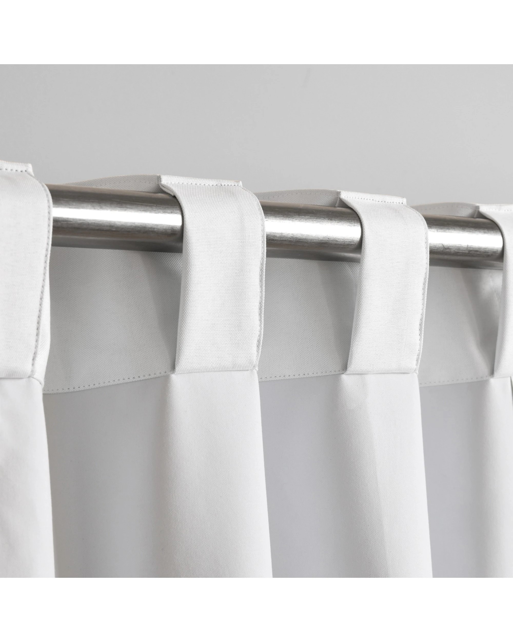 3 Sherwood Faux Linen 100% Blockout Concealed Tab Top Curtain Pair 225x223cm - White, 3 of 6