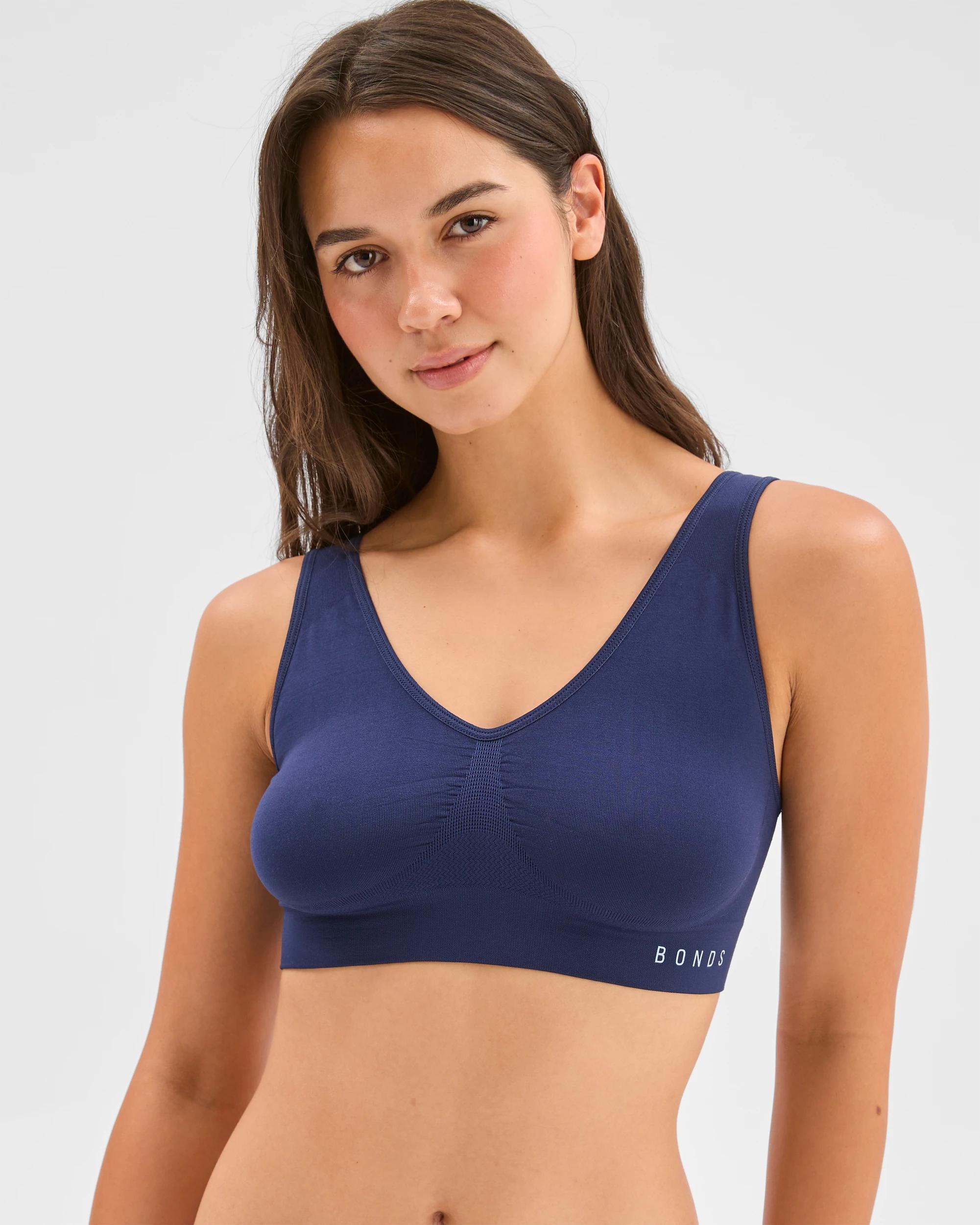 2 Bonds Seamless Comfy Crop Top BLACK SEA, 2 of 3