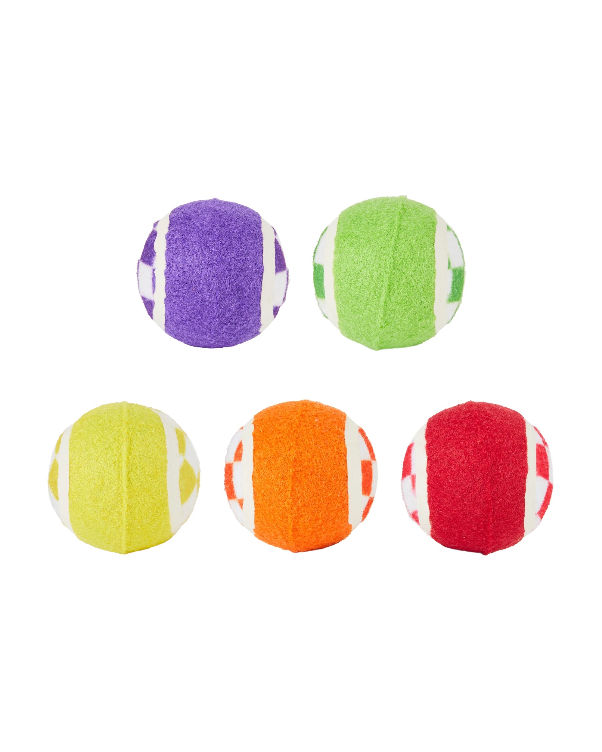 2 5 Pack Pet Toy Checkered Balls, 2 of 4