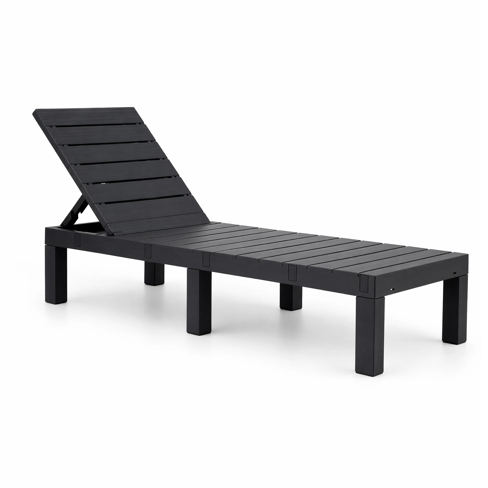 4 Gardeon Sun Lounge Foldable Outdoor Pool Pation Recliner Slatted - Black, 4 of 8