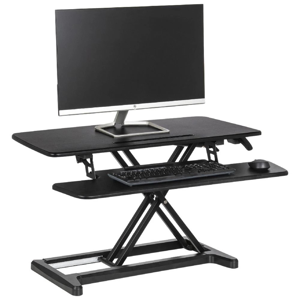 6 Matrix Sit-Stand Adjustable Desk Riser Large Black Desks, Tables and Workstations, 6 of 10