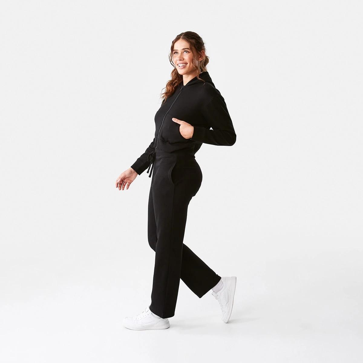 3 Active Womens Wide Leg Trackpants Black, 3 of 6