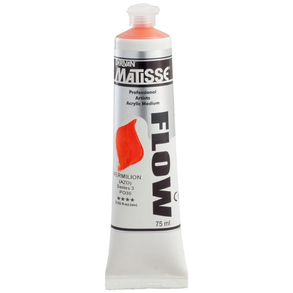 1 Derivan Matisse Flow Paint 75mL Vermilion S3, 1 of 2