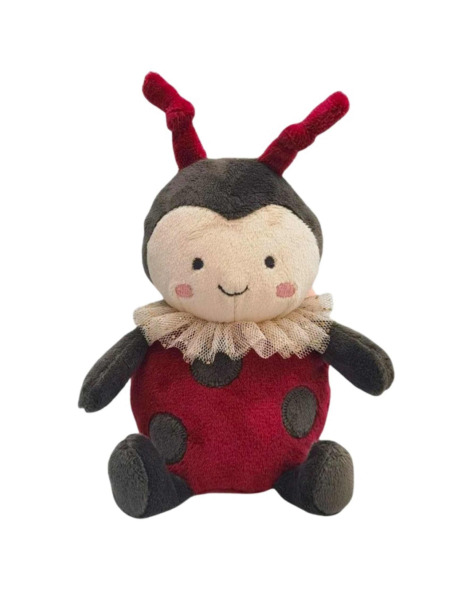 1 Urban Products Ladybug Rattle Kids Plush Soft Toy 17cm - Plain, 1 of 3