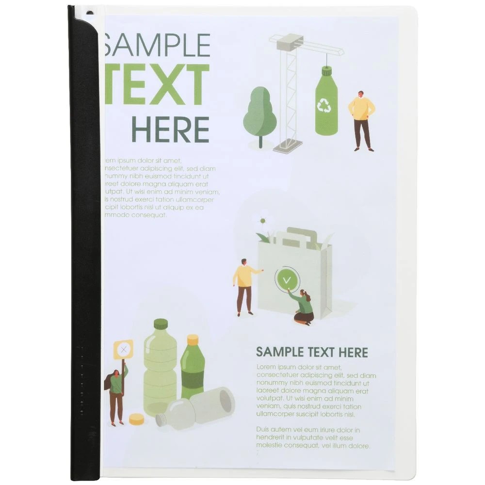 3 J.Burrows A4 Clamp Files 5 Pack White, 3 of 4