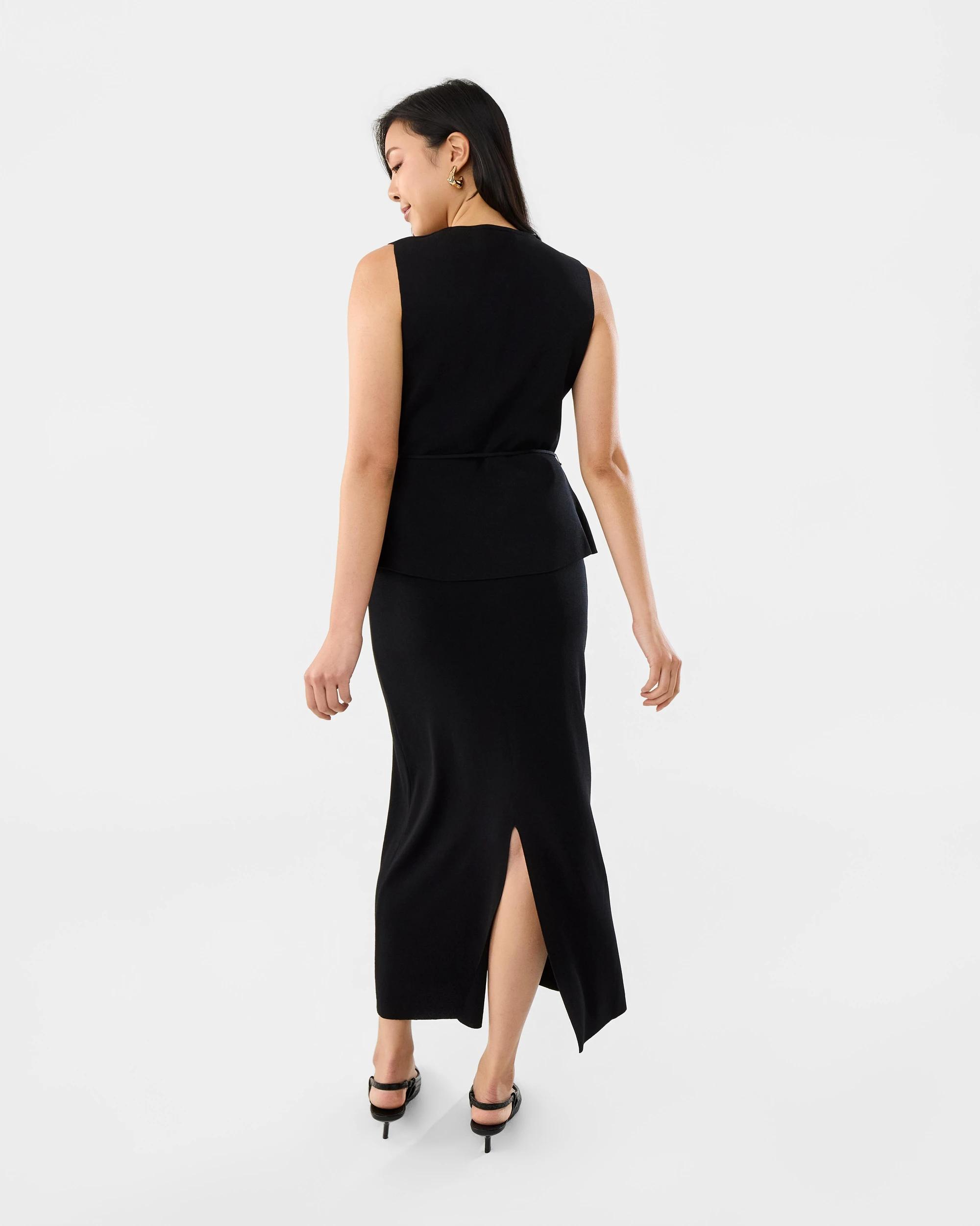 4 Rib Knit Skirt Black, 4 of 6