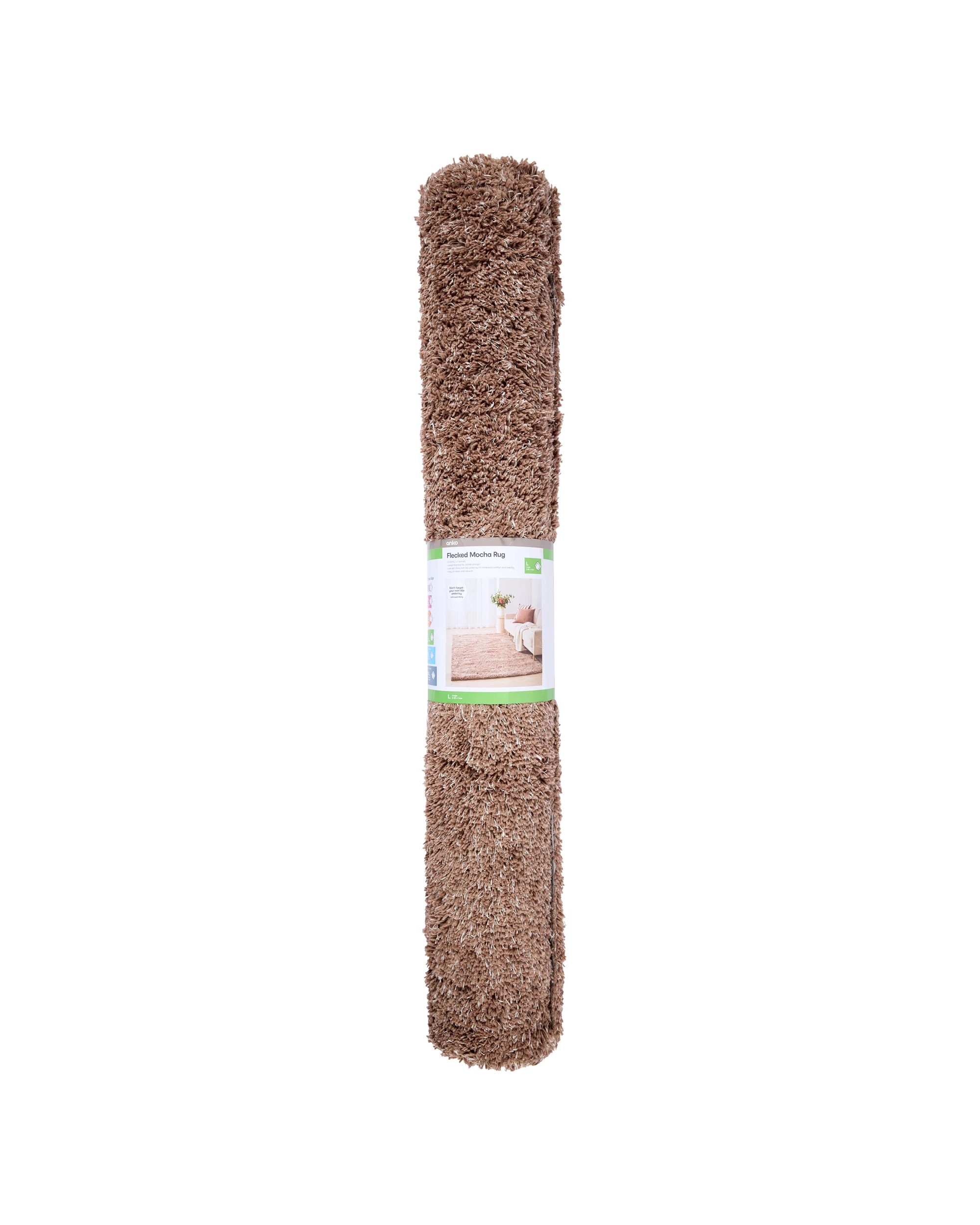 7 Flecked Mocha Rug - Large - 235cm x 160cm, 7 of 9