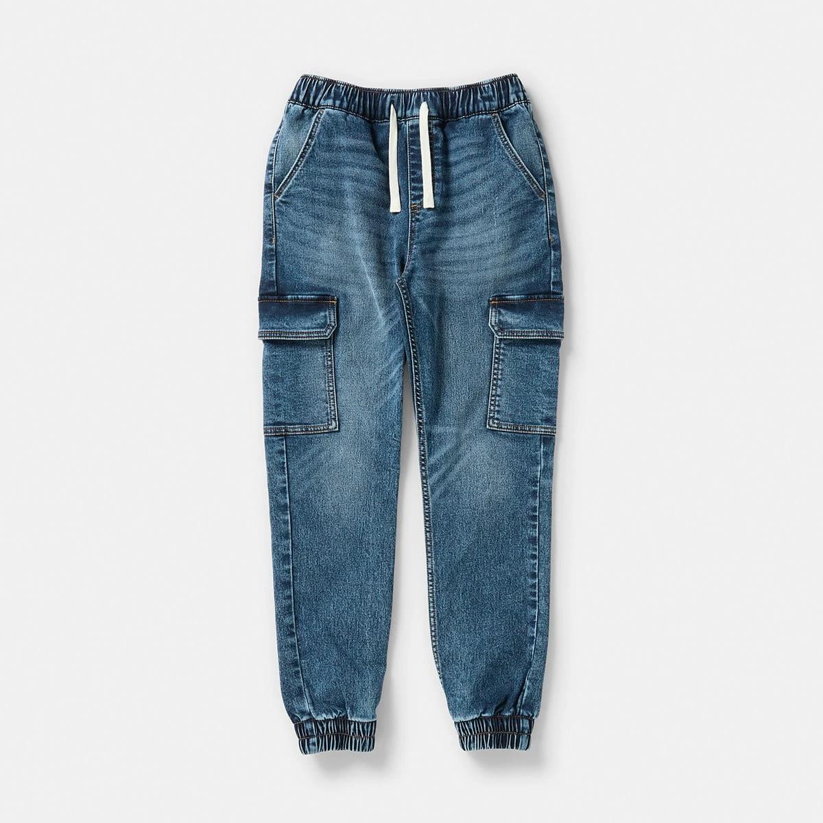 8 Denim Cargo Joggers Denim Wash, 8 of 9