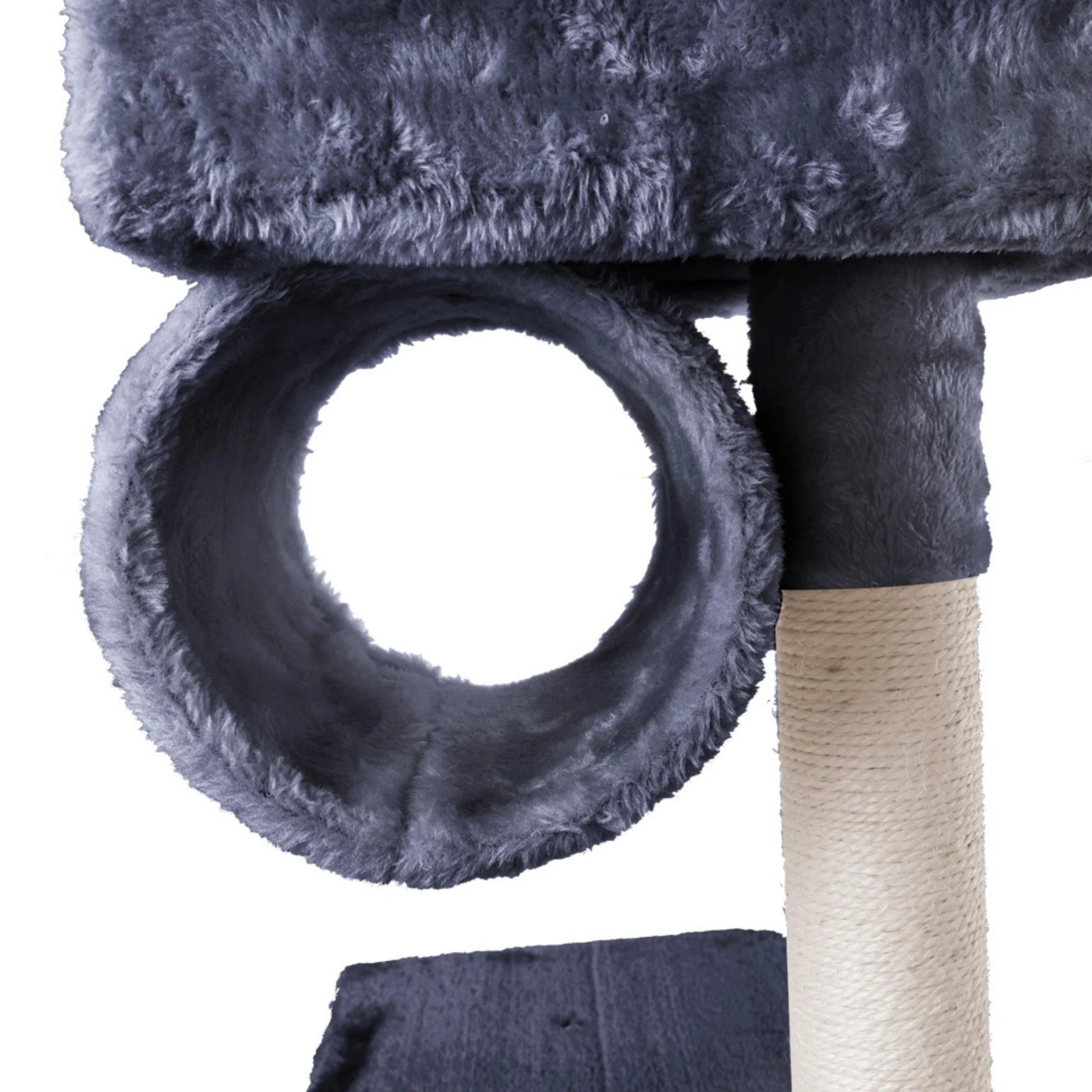 6 Beastie Cat Tree Scratching Post Scratcher Tower Condo House Furniture Wood 141CM - Grey, 6 of 6