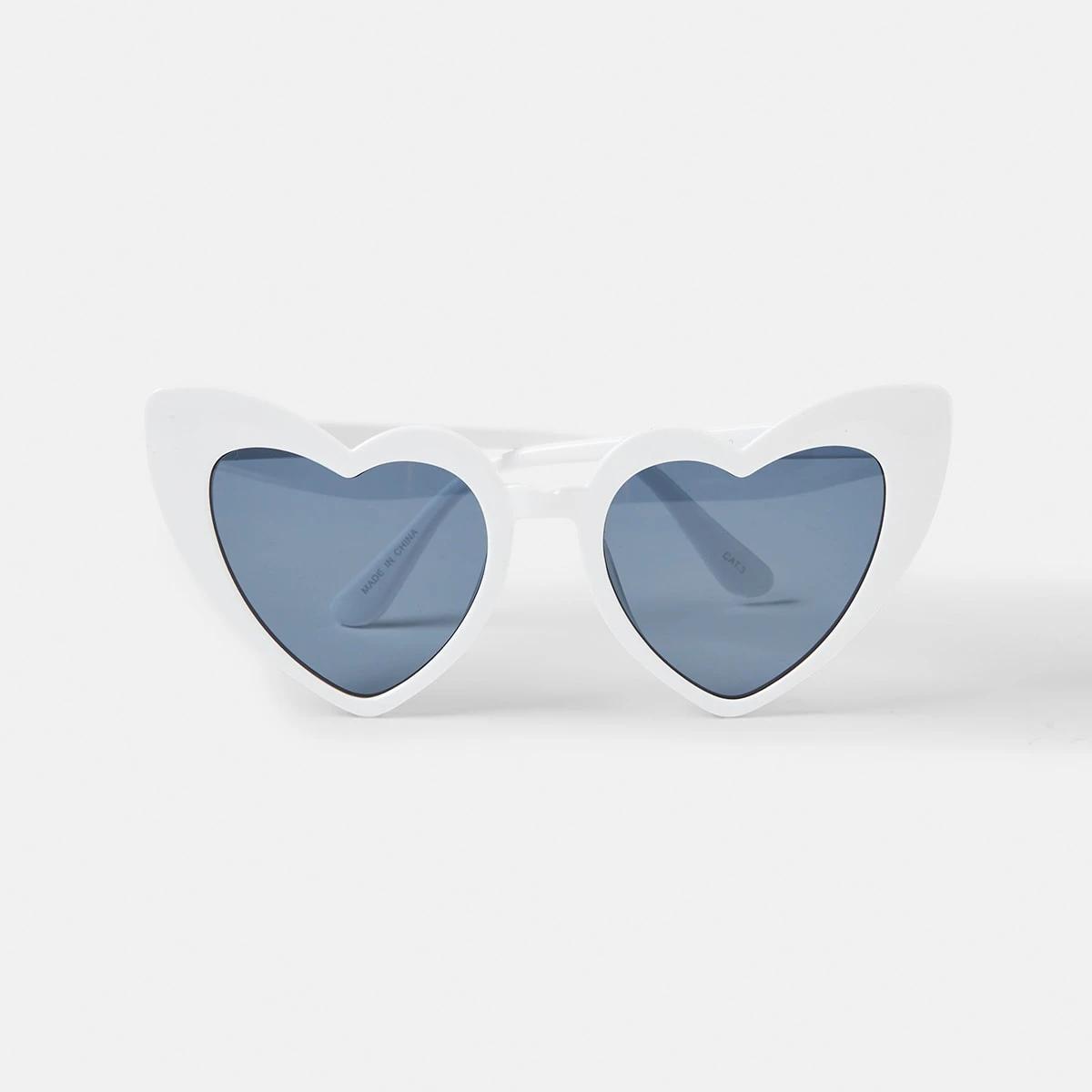 1 Heart Shaped Sunglasses White, 1 of 6
