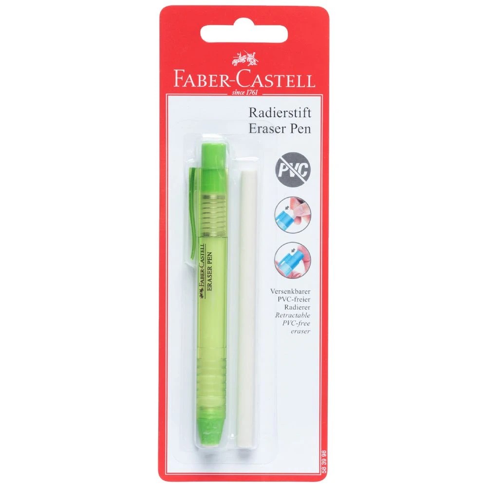 1 Faber Castell Eraser Pen + Refill Green, 1 of 2