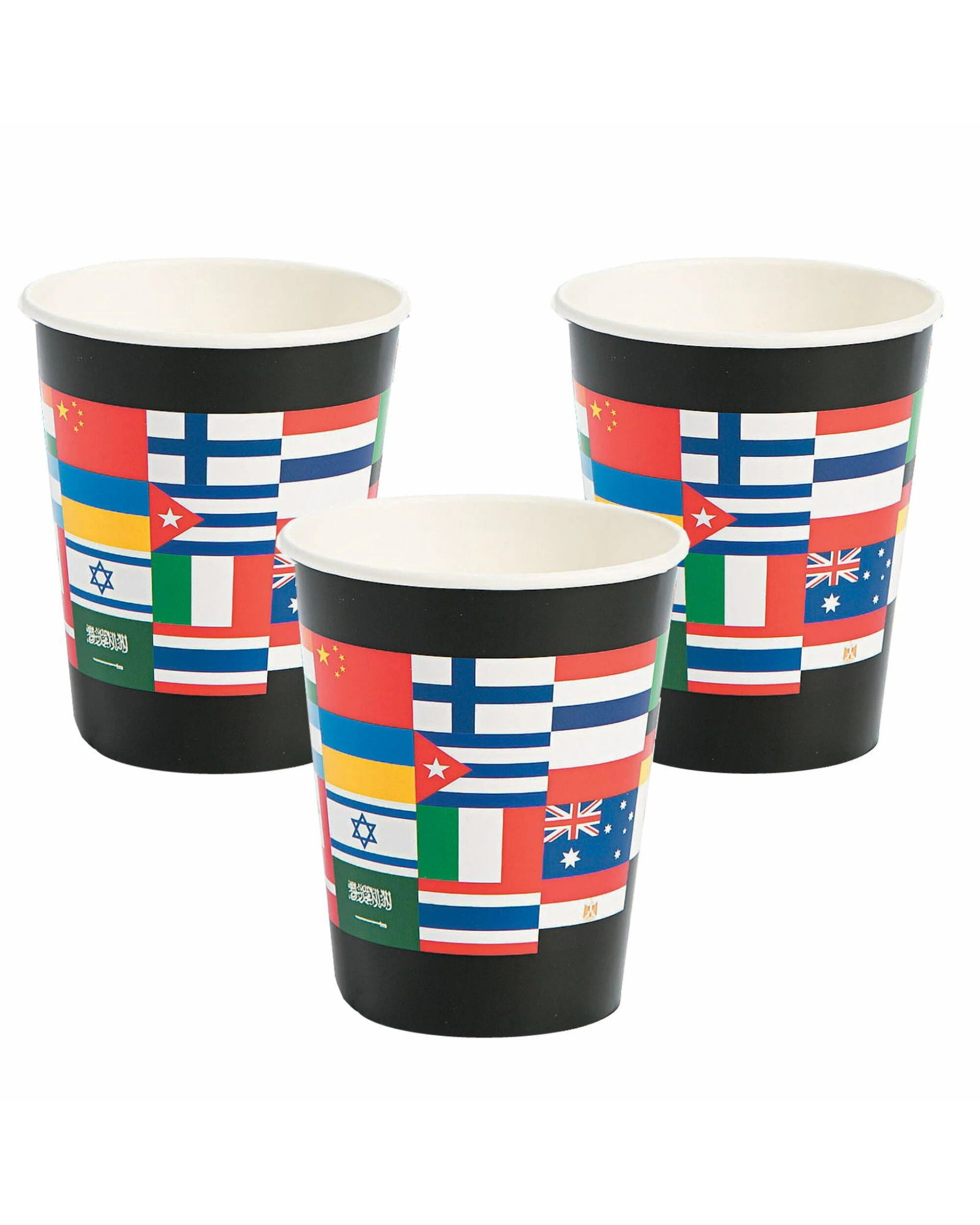 1 Partyrama Flags Of The World Paper Cups Pack of 8, 1 of 1