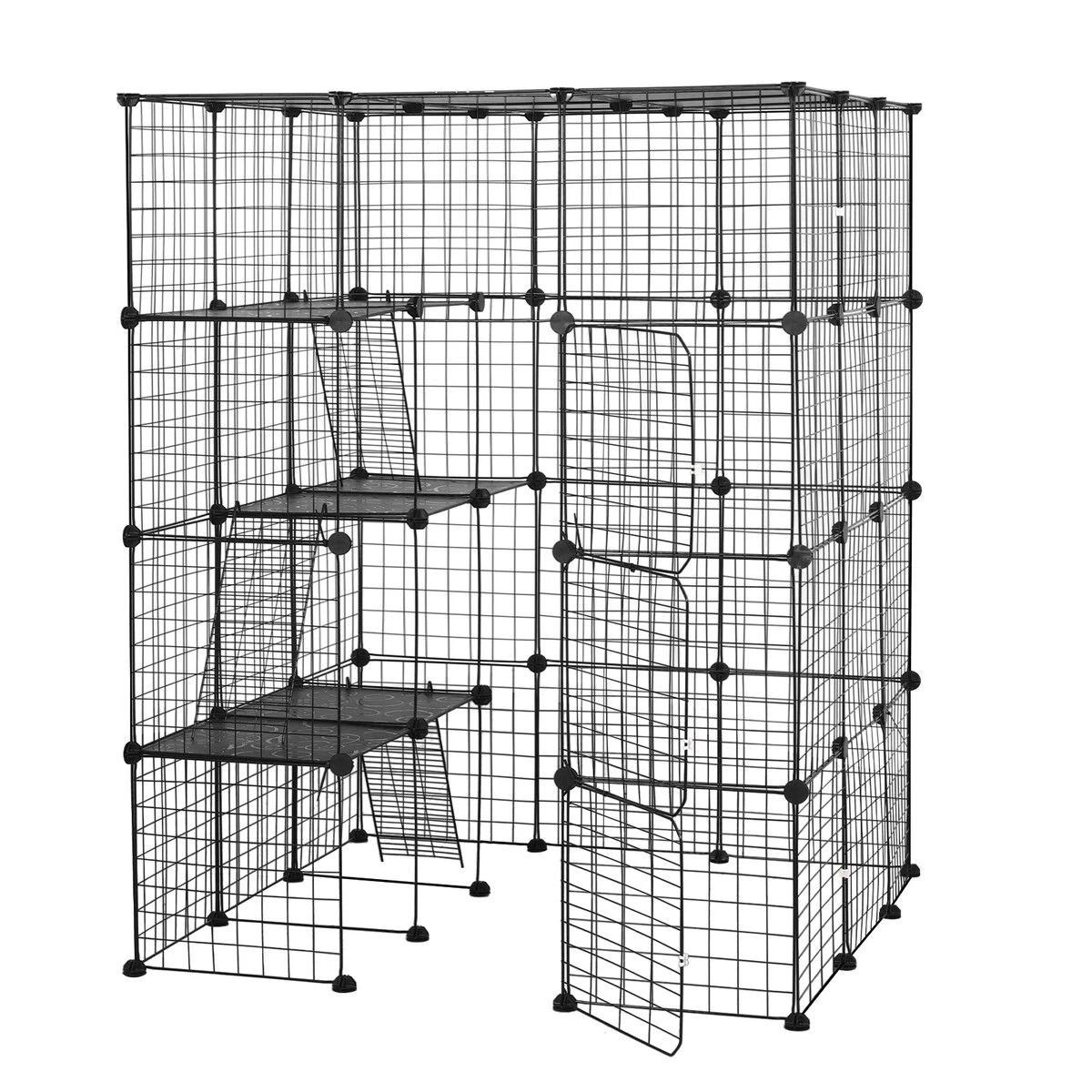 1 Pet Scene 4 Tier Cat Enclosure Cage House XL DIY Metal, 1 of 3