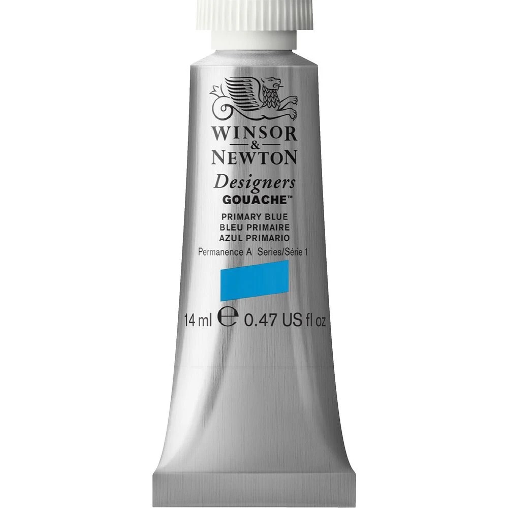 1 Winsor & Newton Designers Gouache 14mL Primary Blue  S1, 1 of 1