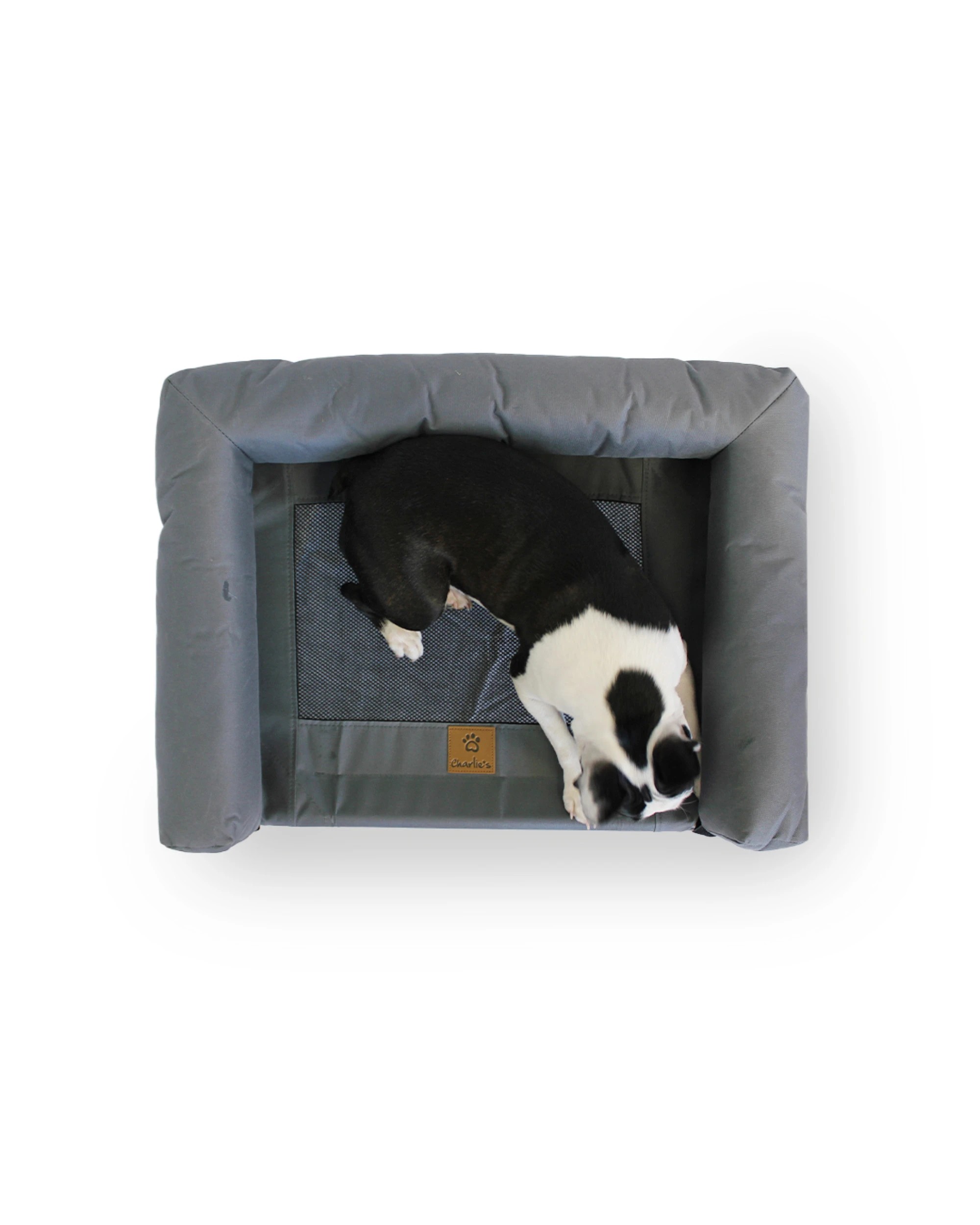 5 Charlie's Elevated Trampoline Bolster Sofa Dog Bed Large - Grey, 5 of 10