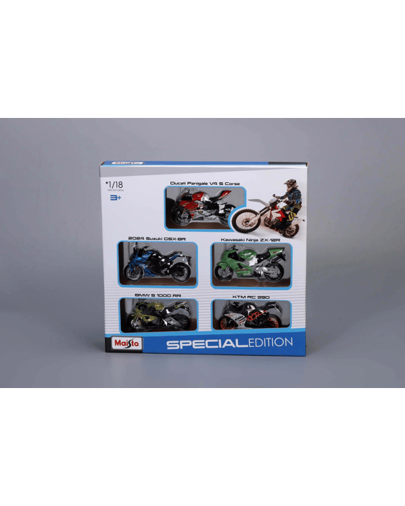 Maisto Special Edition まとめ売り 箱付き 5 Piece Maisto Special Edition 1:18 Motorbikes Gift Pack - Kmart NZ