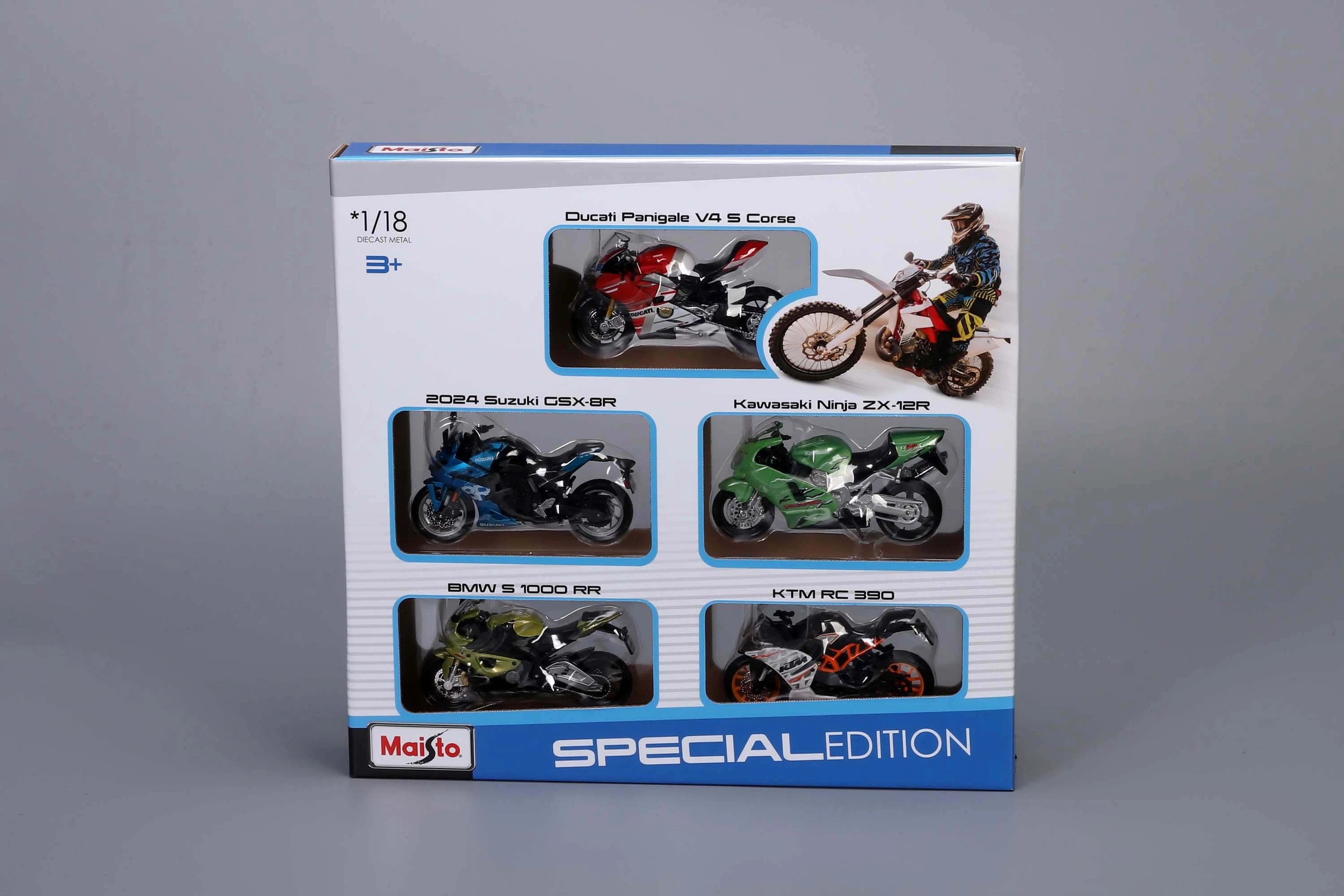 1 5 Piece Maisto Special Edition 1:18 Motorbikes Gift Pack, 1 of 3