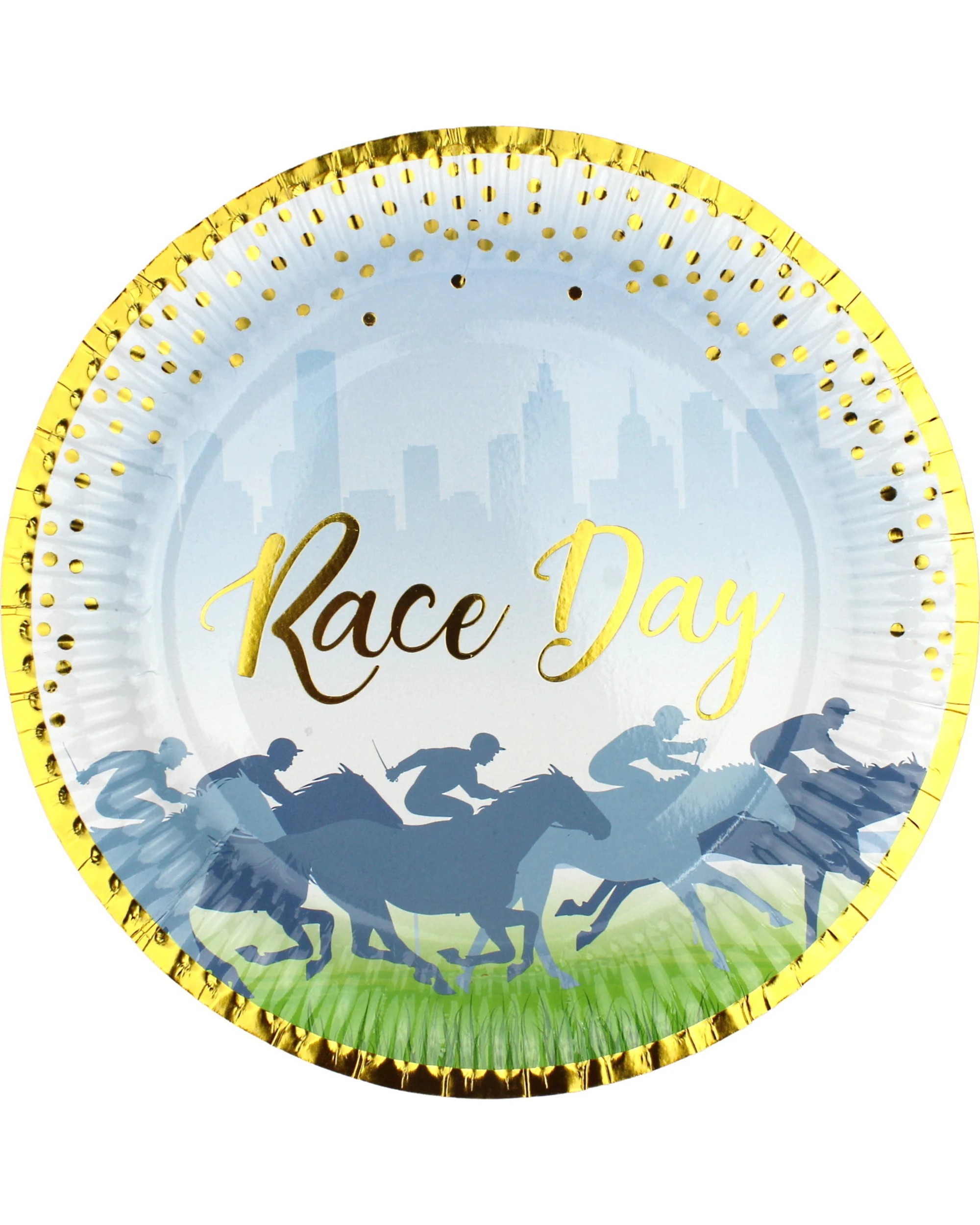 1 Amscan Inc. Race Day Large Paper Plates Pack of 8 - Multi, 1 of 1