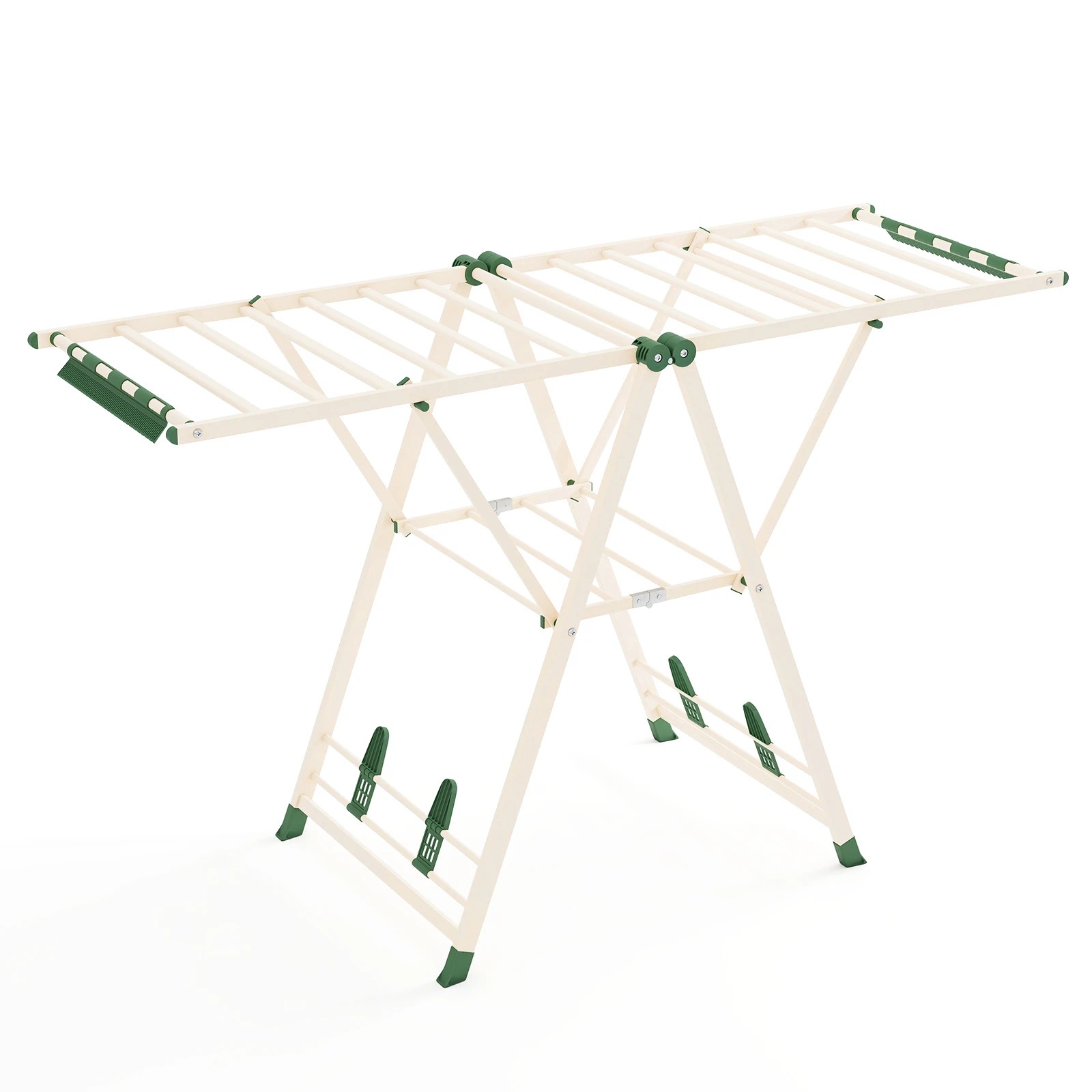 1 Costway Clothes Drying Rack Foldable Drying Airer w/18 Drying Rails Gullwing Clothing Stand, 1 of 3